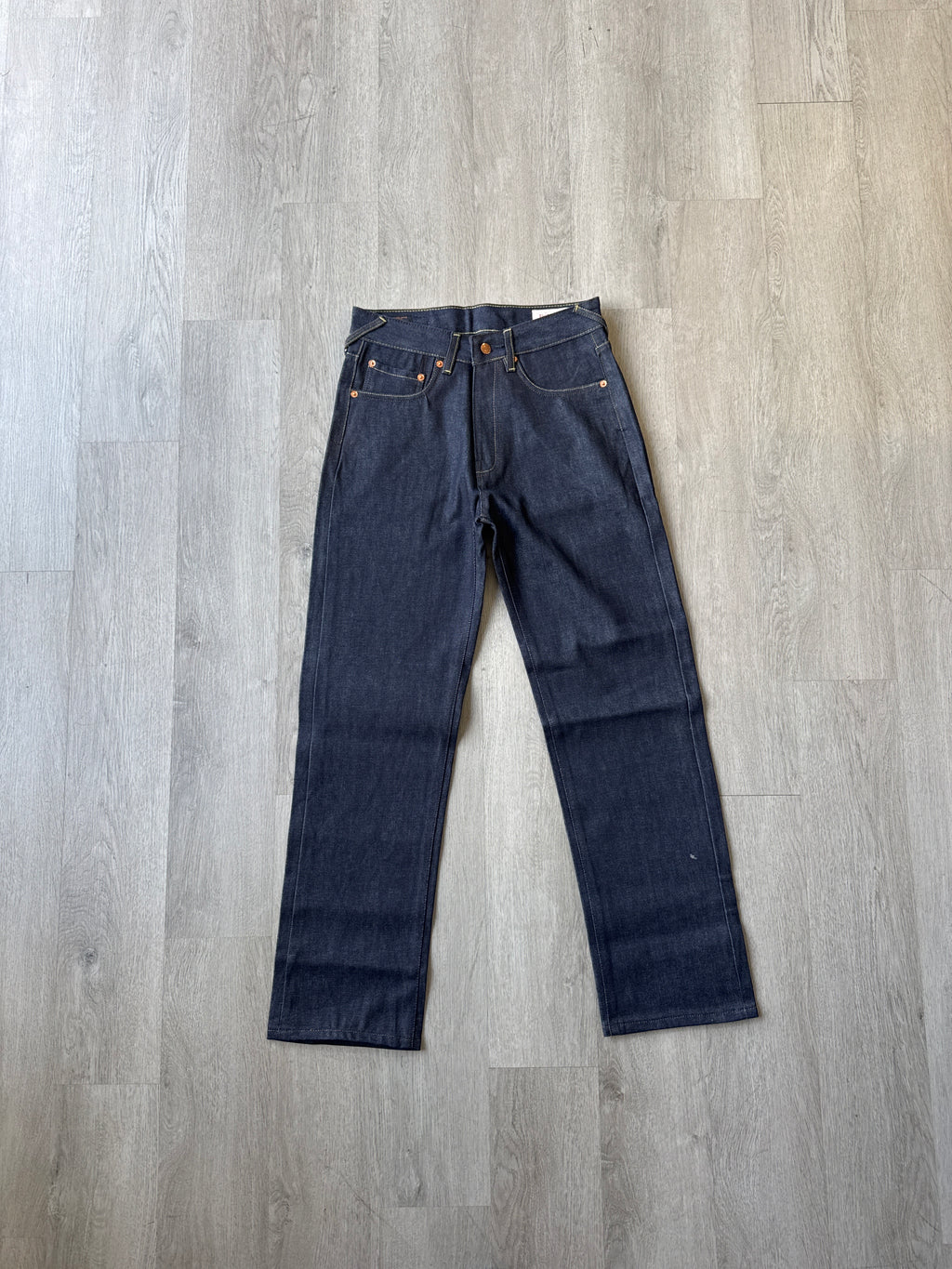 Evisu Embroidered Japanese Yellow Dog Art Salvage Denim Jeans