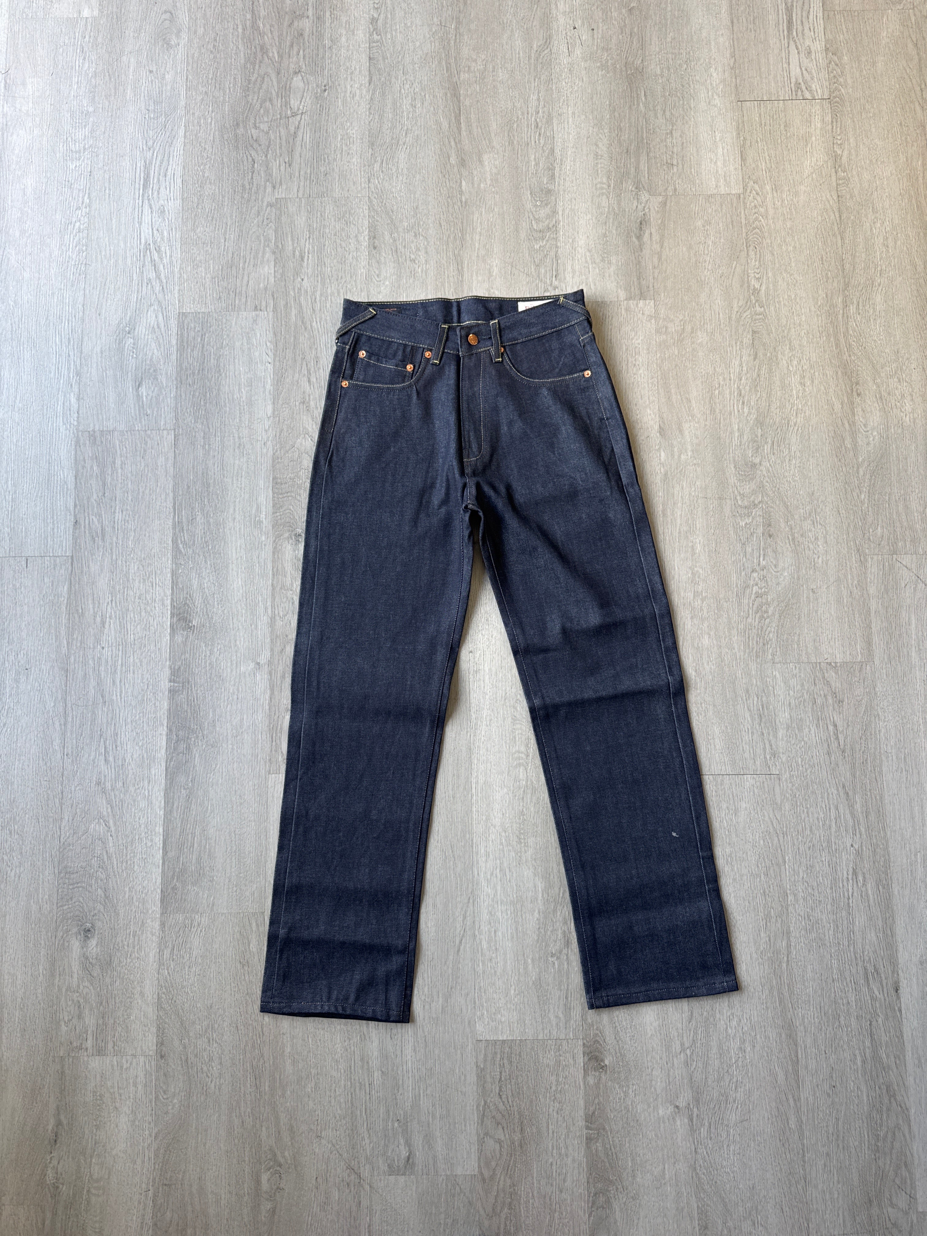 Evisu Embroidered Japanese Yellow Dog Art Salvage Denim Jeans