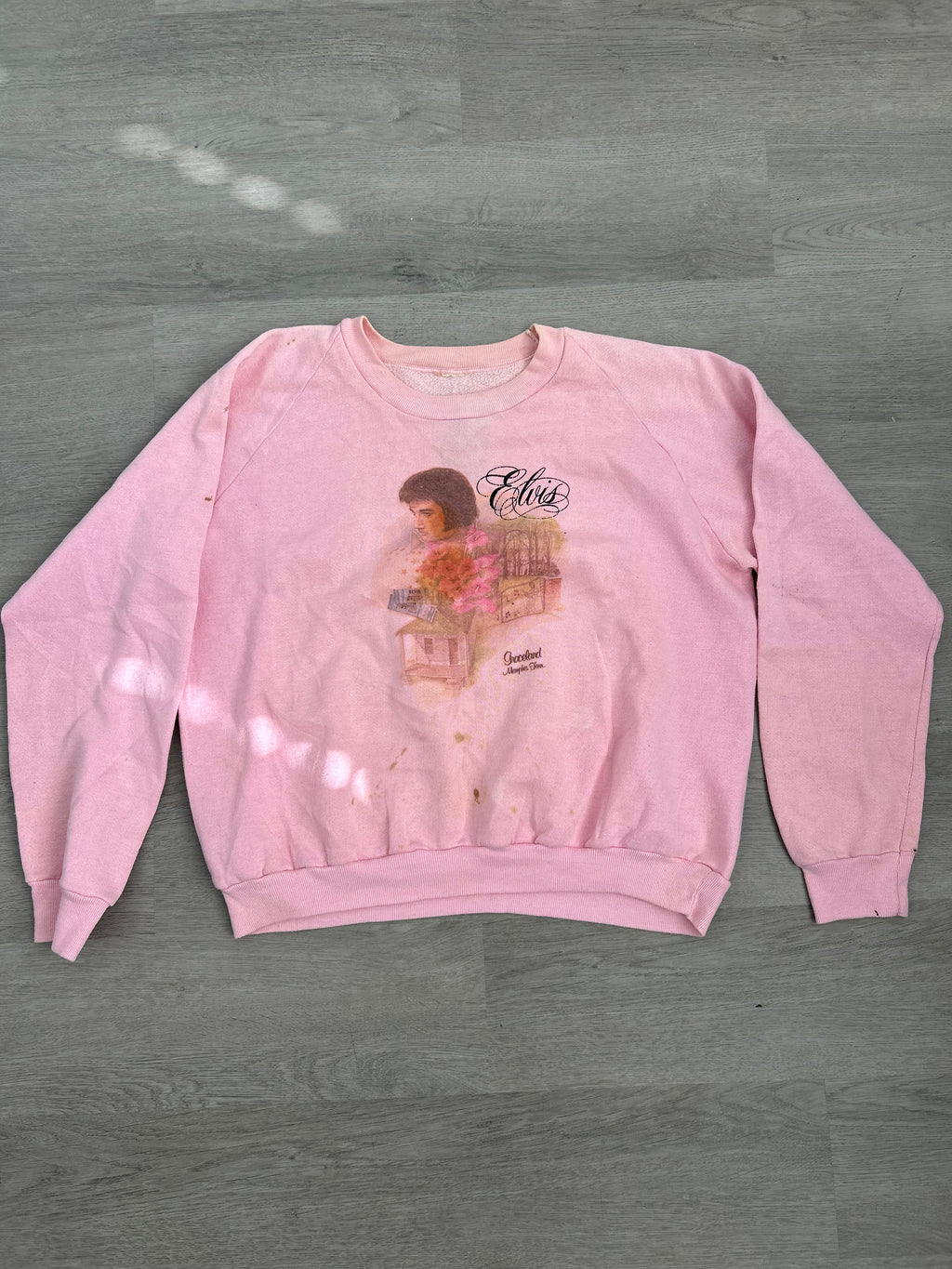Vintage Pink Elvis Graceland Sweatshirt