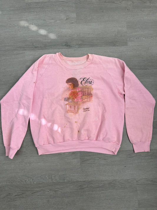 Vintage Pink Elvis Graceland Sweatshirt