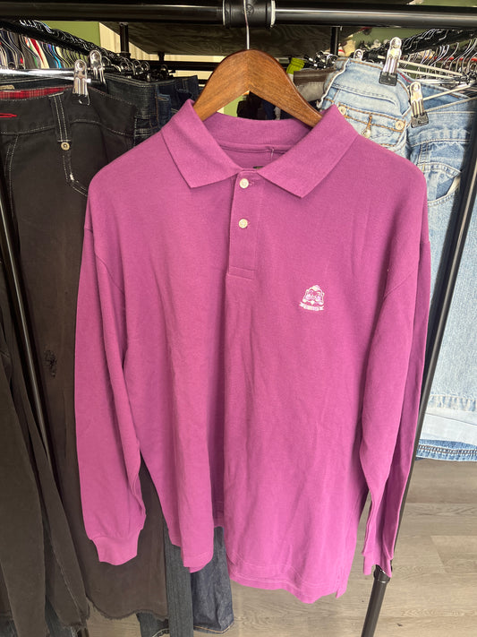 Evisu Purple Long Sleeve Collared Shirt
