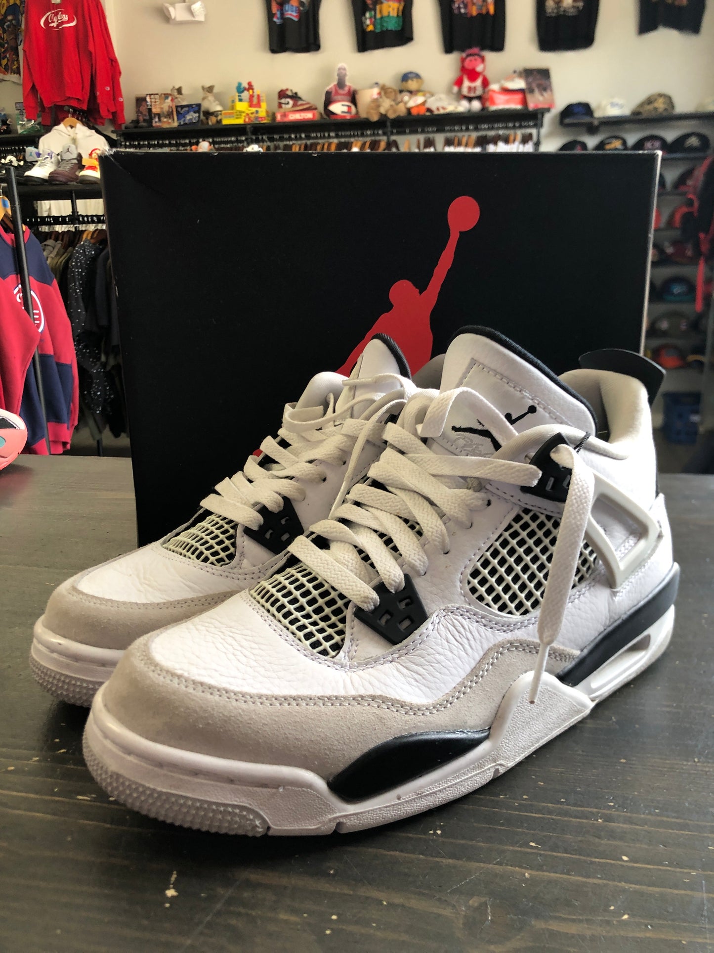 Pre Owned Air Jordan 4 Military Black