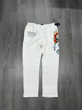 Ed Hardy ‘Love Kills Slowly’ Cream Sweatpants