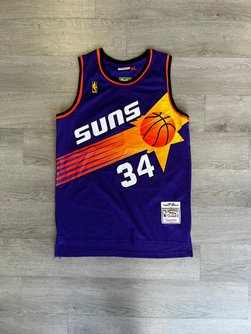 Vintage Style Phoenix Suns Charles Barkley #34 Hardwood Classics Jersey