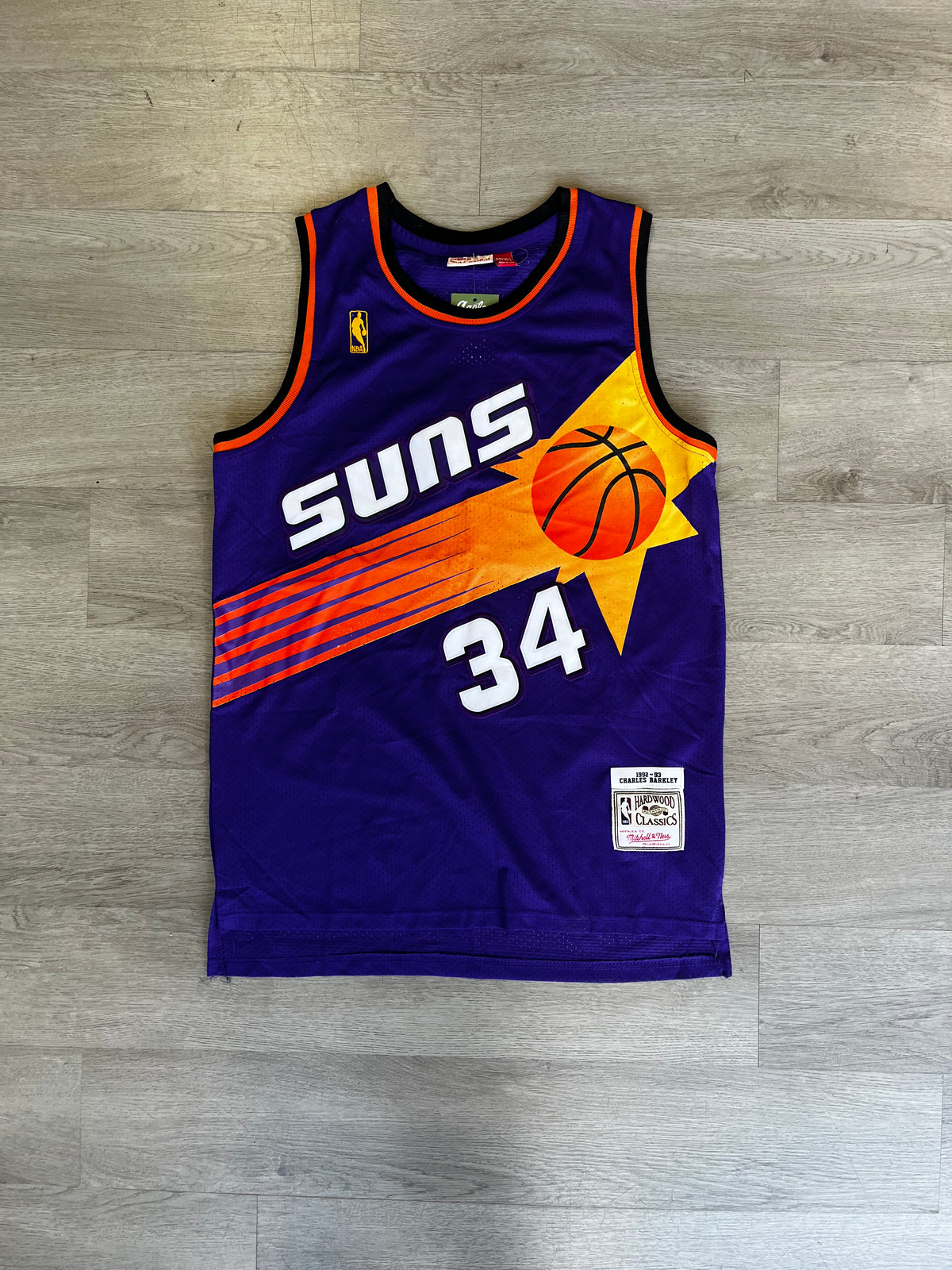 Vintage Style Phoenix Suns Charles Barkley #34 Hardwood Classics Jersey