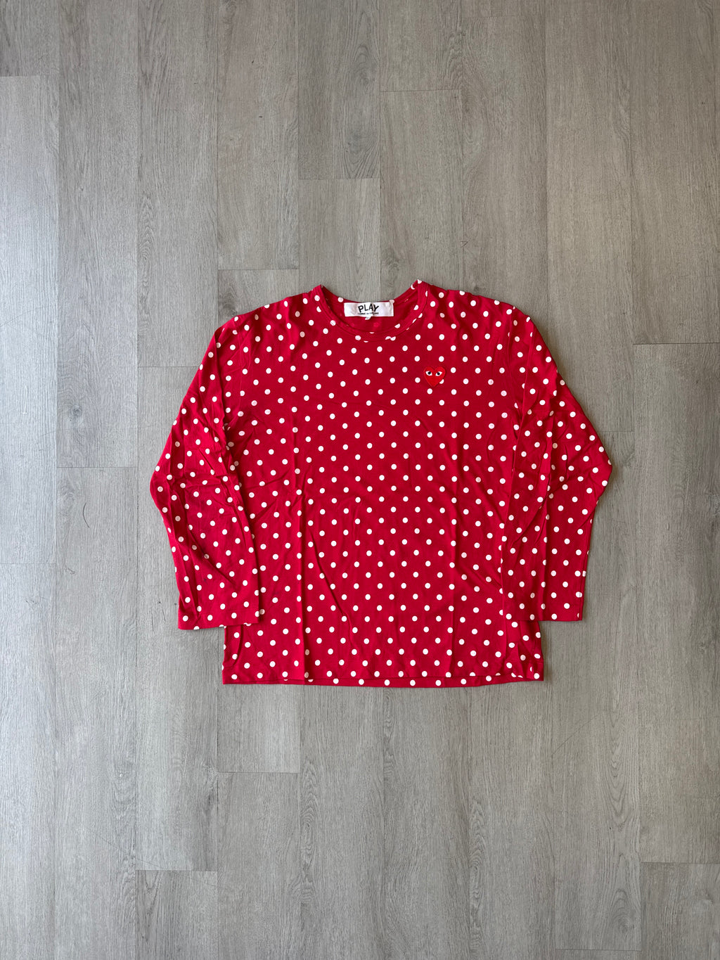 Comme des Garçons PLAY Polka Dot Red Long Sleeve