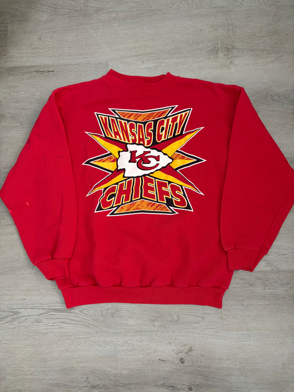 Vintage Red Kansas City Chiefs Sweatshirt