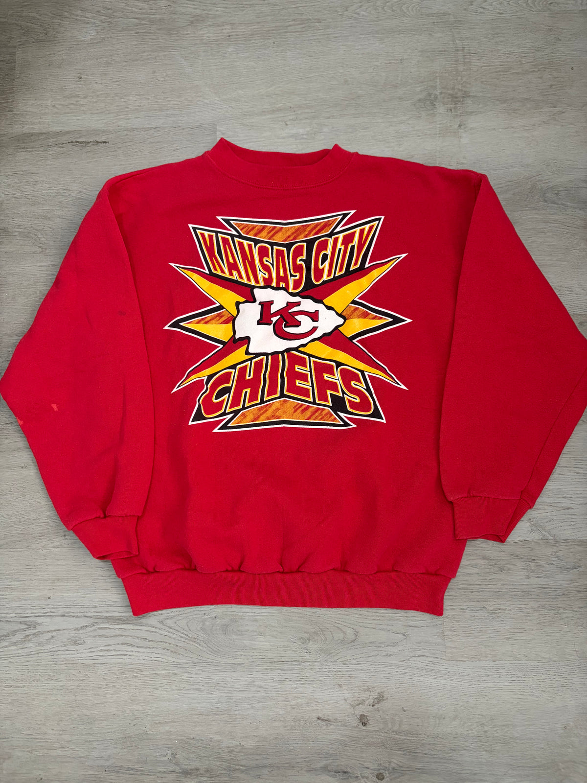 Vintage Red Kansas City Chiefs Sweatshirt