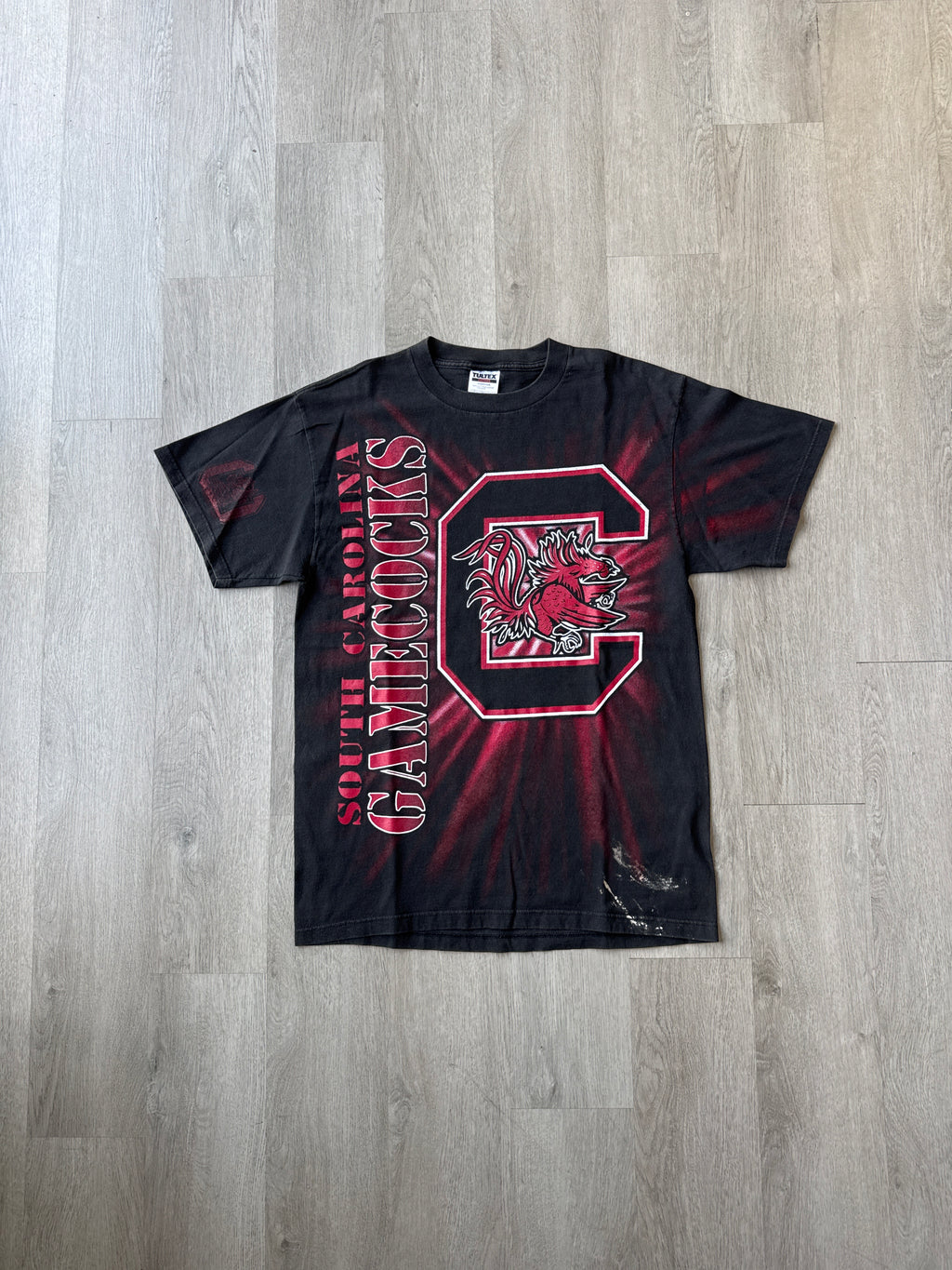 Vintage 90s University Of South Carolina Gamecocks Shadow All Over Print Tee