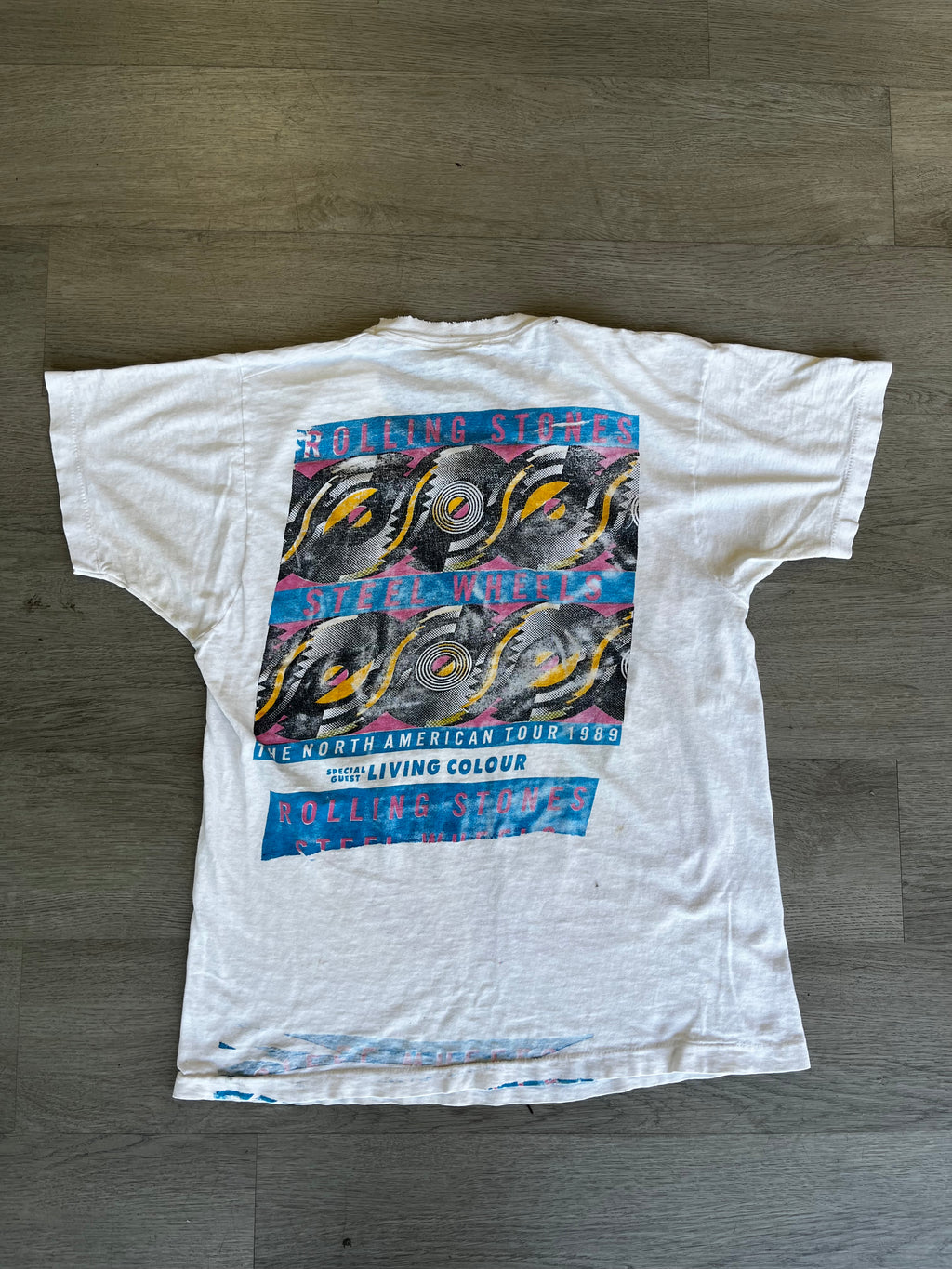 Vintage Rolling Stones 1989 Steel Wheels North American Tour Tee
