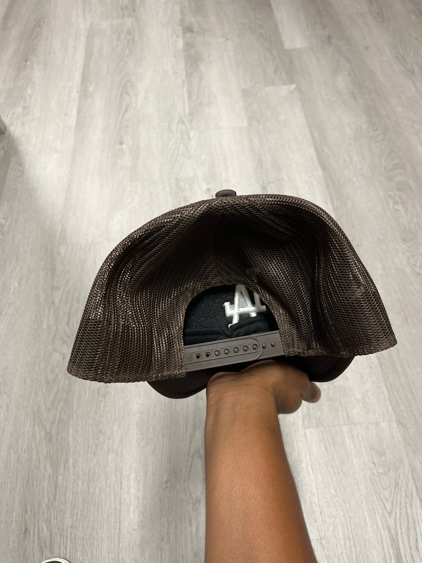 Brown LA Trucker Snapback Hat