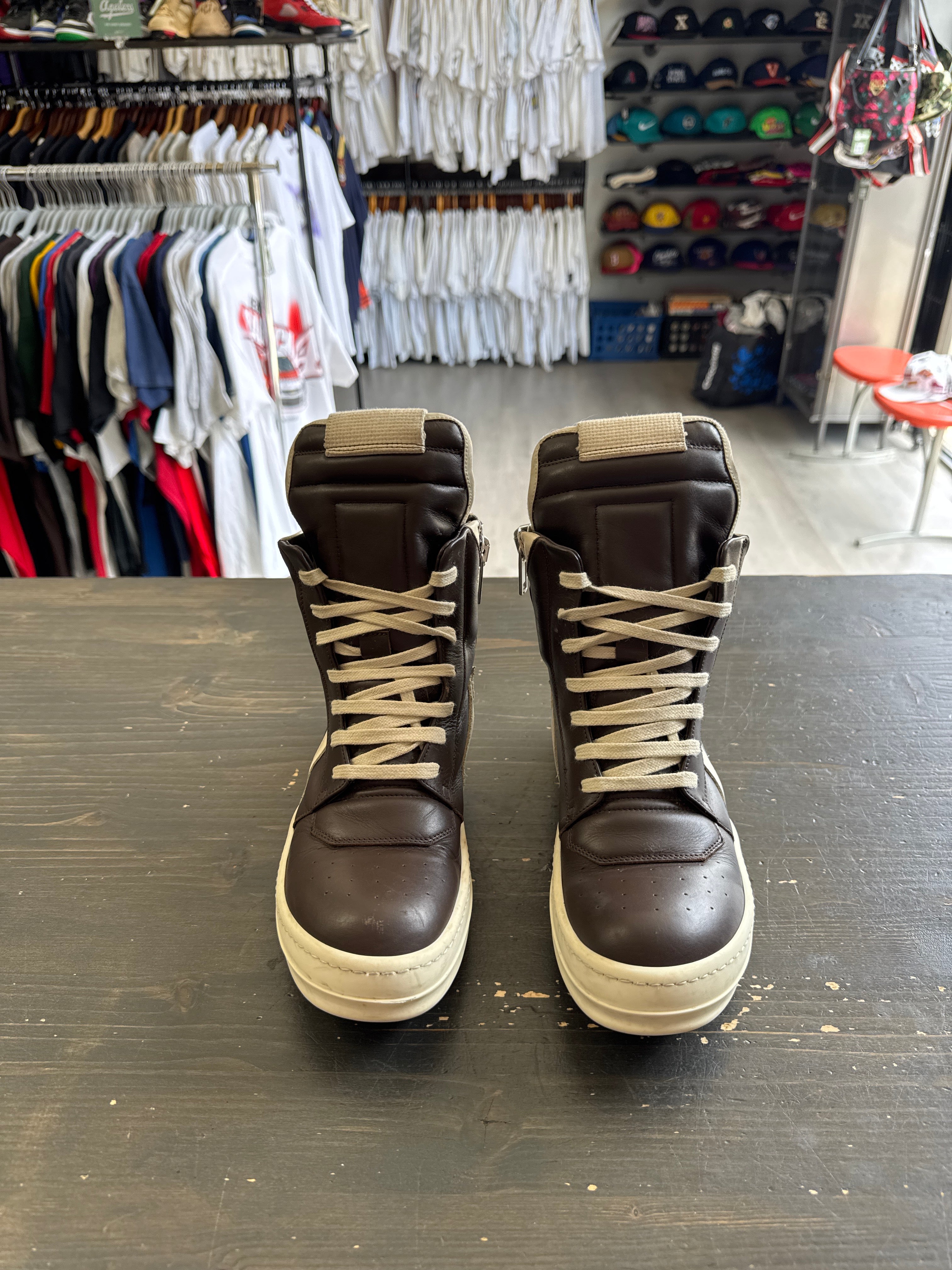 Pre-owned Rick Owen’s Women’s Geobasket Brown Milk