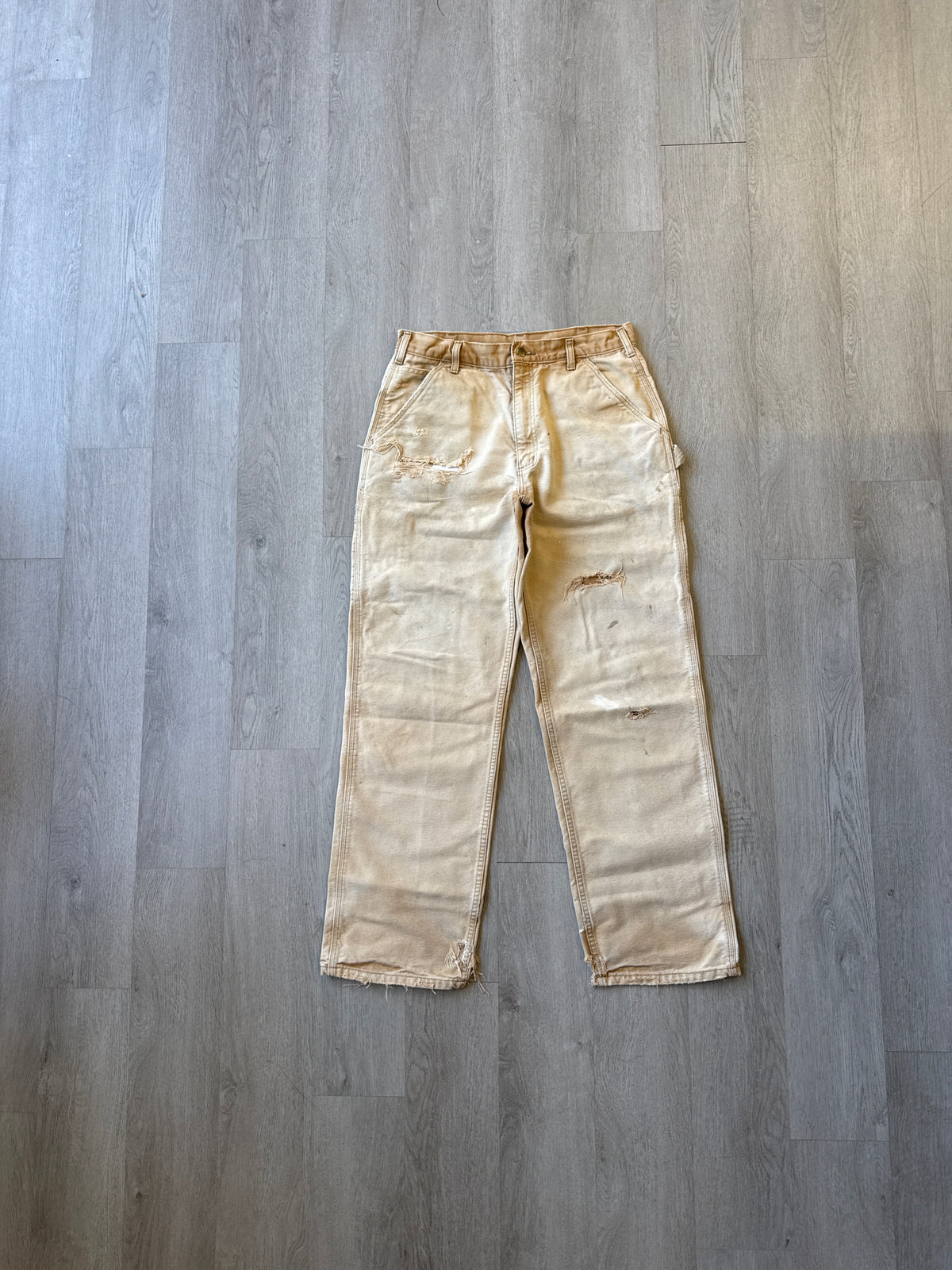 Vintage Carhartt Faded Distressed Tan Carpenter Pants