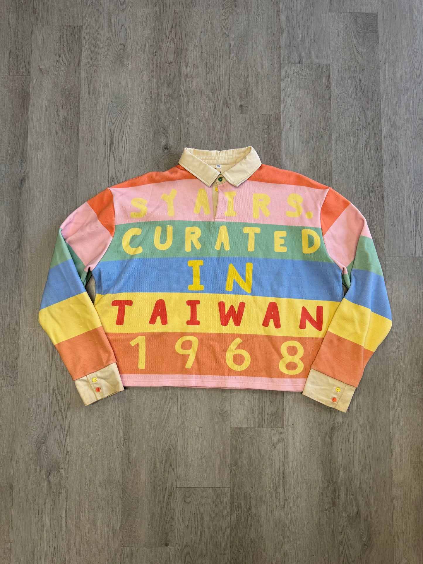 SYAIR SAIHARA 1968 Taiwan Multicoloed Polo Long-sleeve Shirt