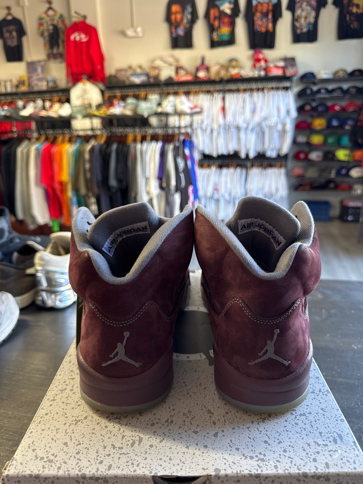Pre-owned Jordan Retro 5 Burgundy