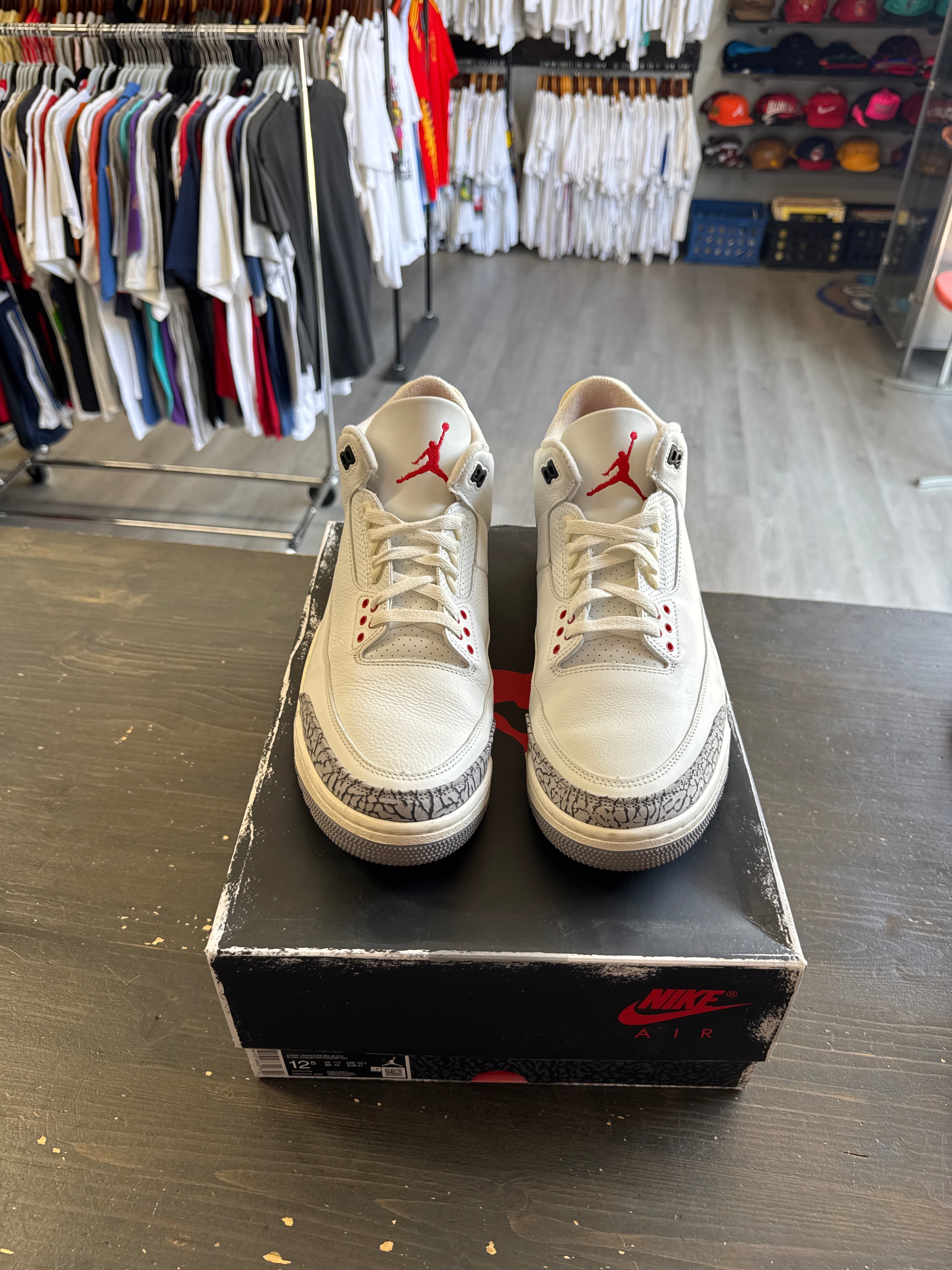Pre-owned Jordan Retro 3 White Cement Reimagined