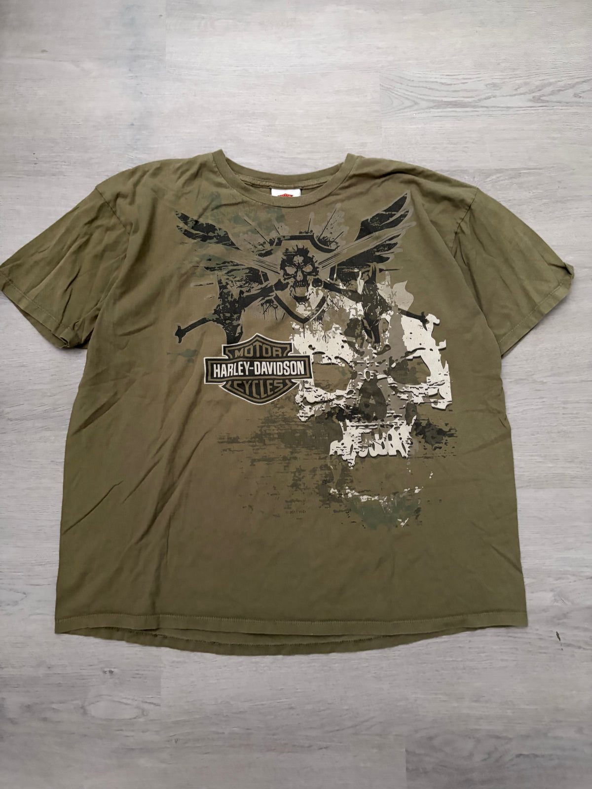 Vintage Y2K Harley Davidson Green Tee