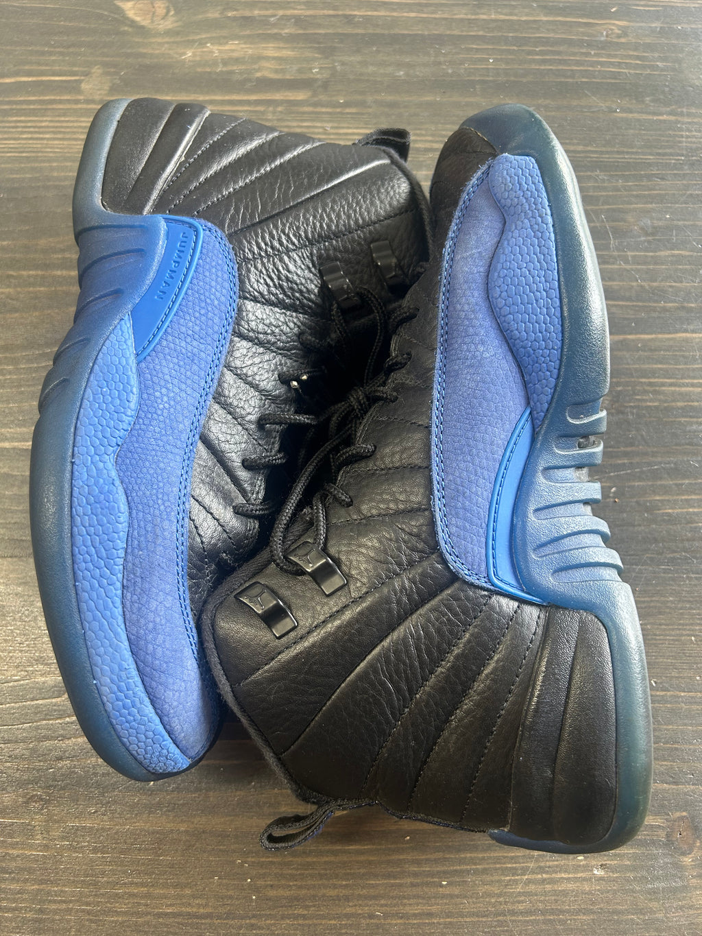 Pre Owned Nike Air Jordan 12 Retro Black Game Royal