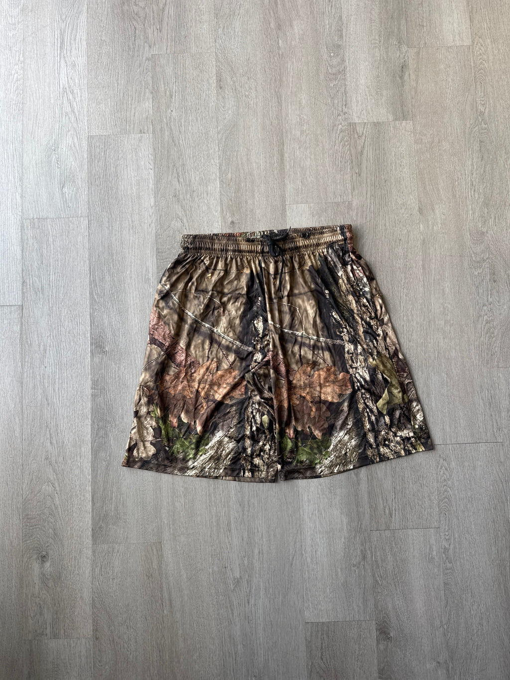 Mossy Oak Polyester Baggy Forest Camo Shorts