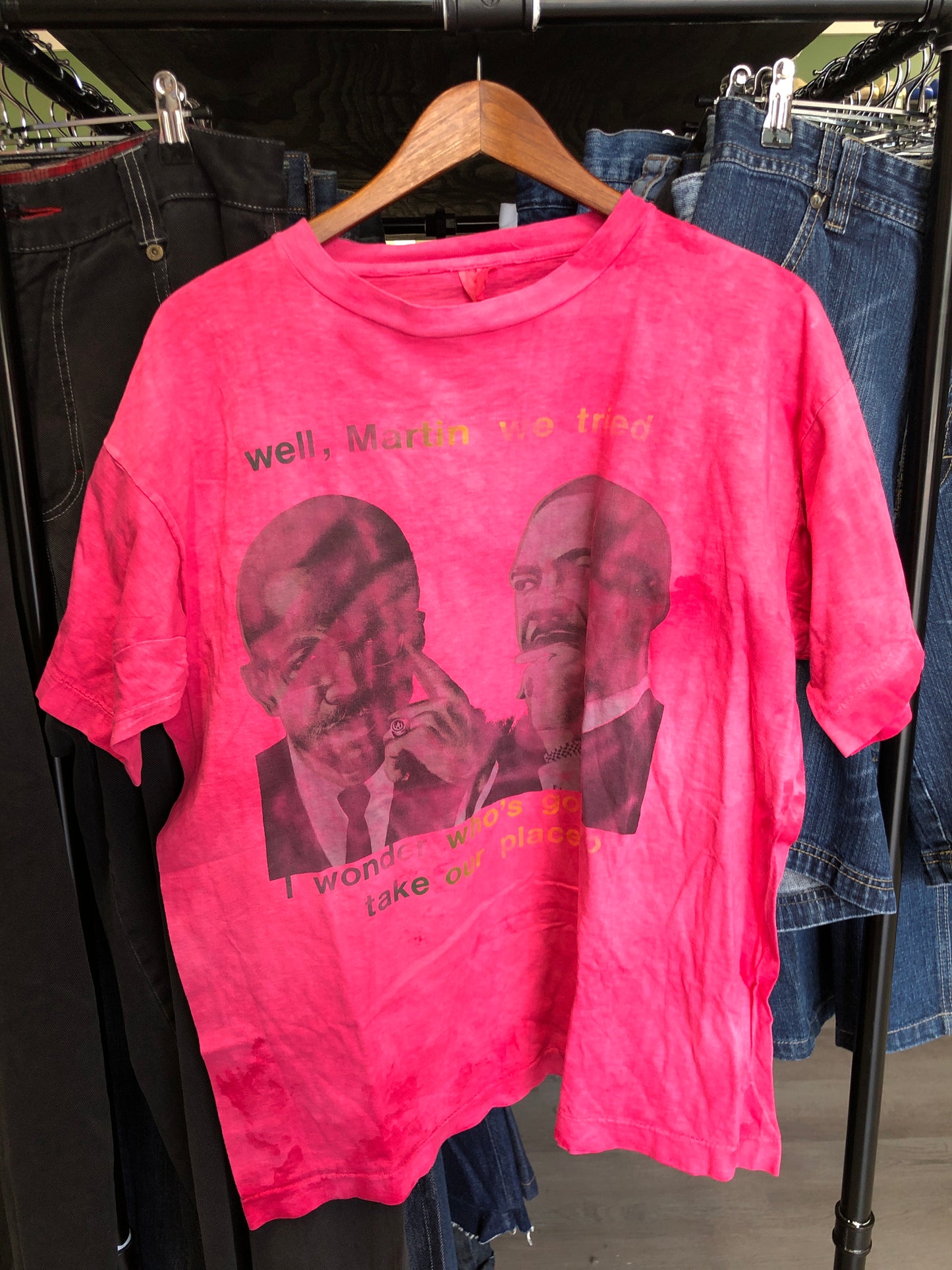 Vintage Dyed Martin Luther King Jr. & Malcolm X Tee