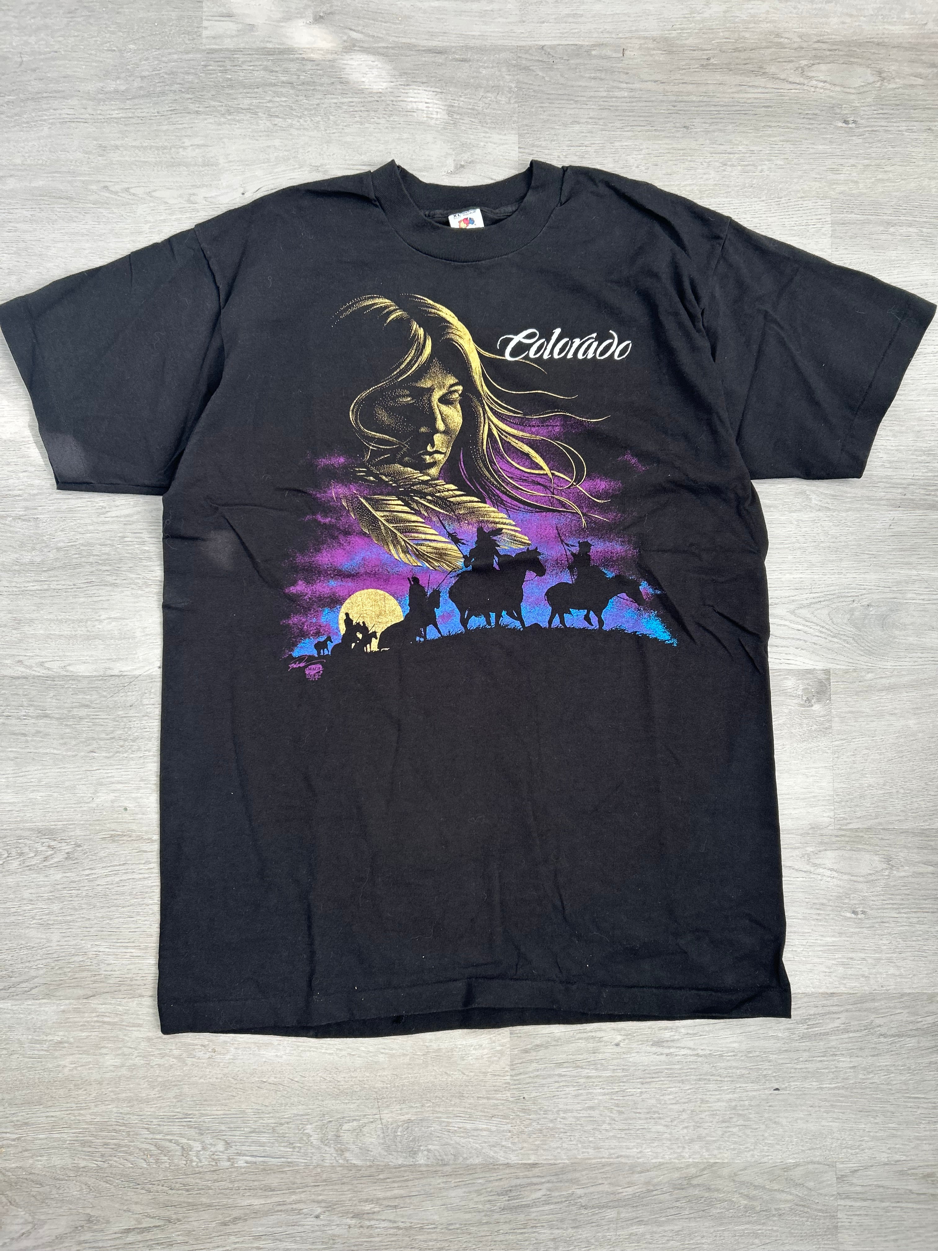 Vintage 1993 Colorado Native American Tee