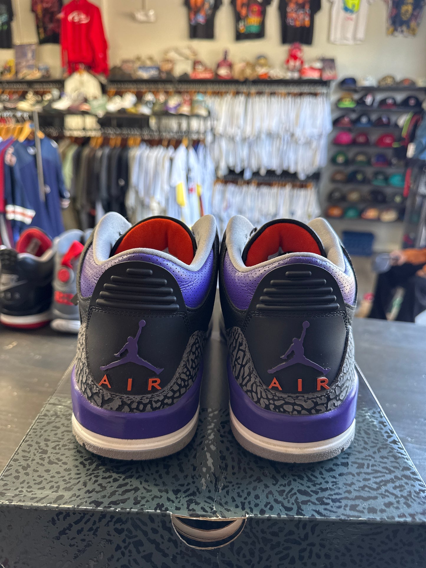 Pre-owned Jordan Retro 3 Black Court Purple