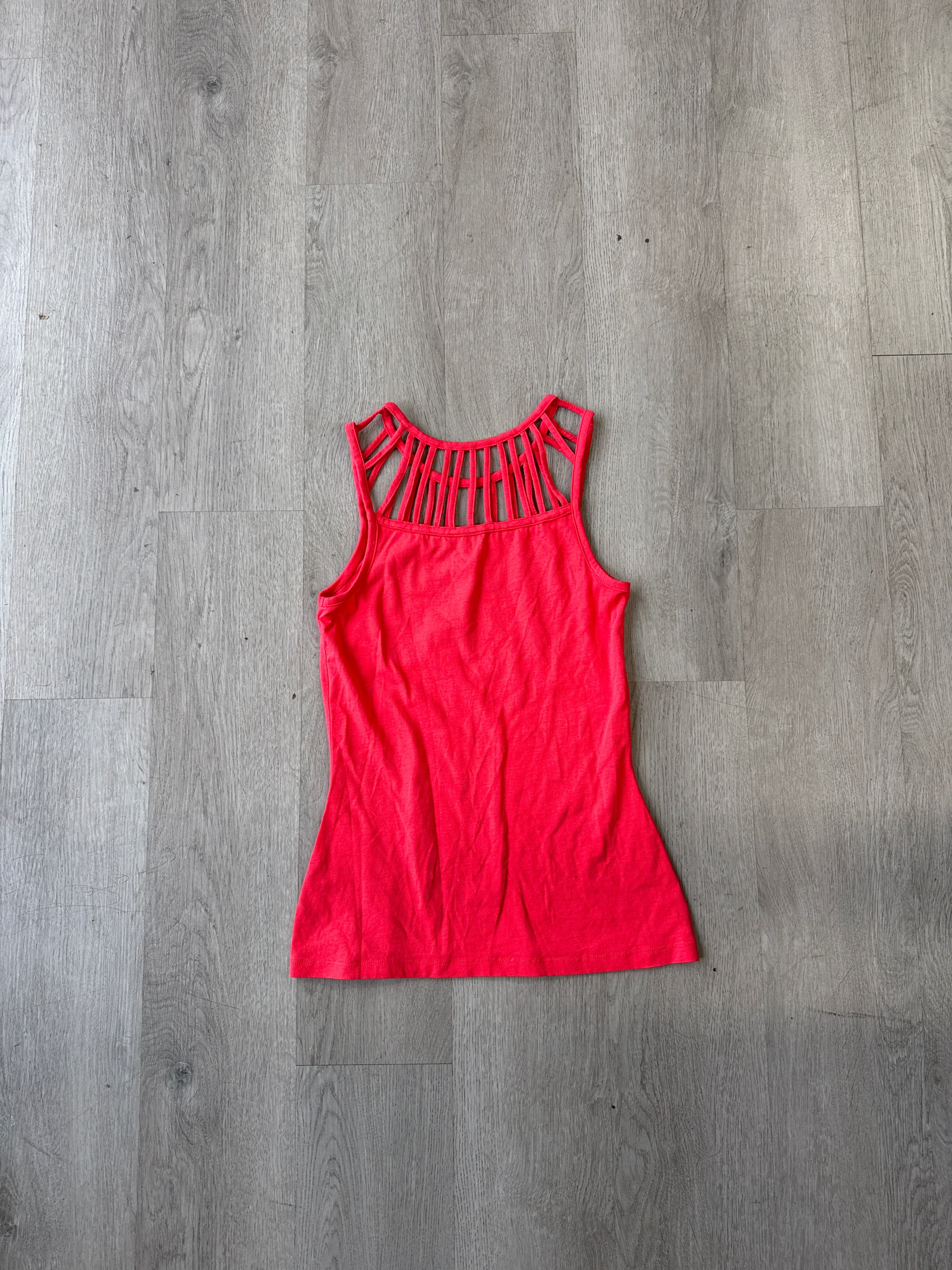 Y2K Women’s Bebe Bedazzled Pink Tank Top Logo Tee