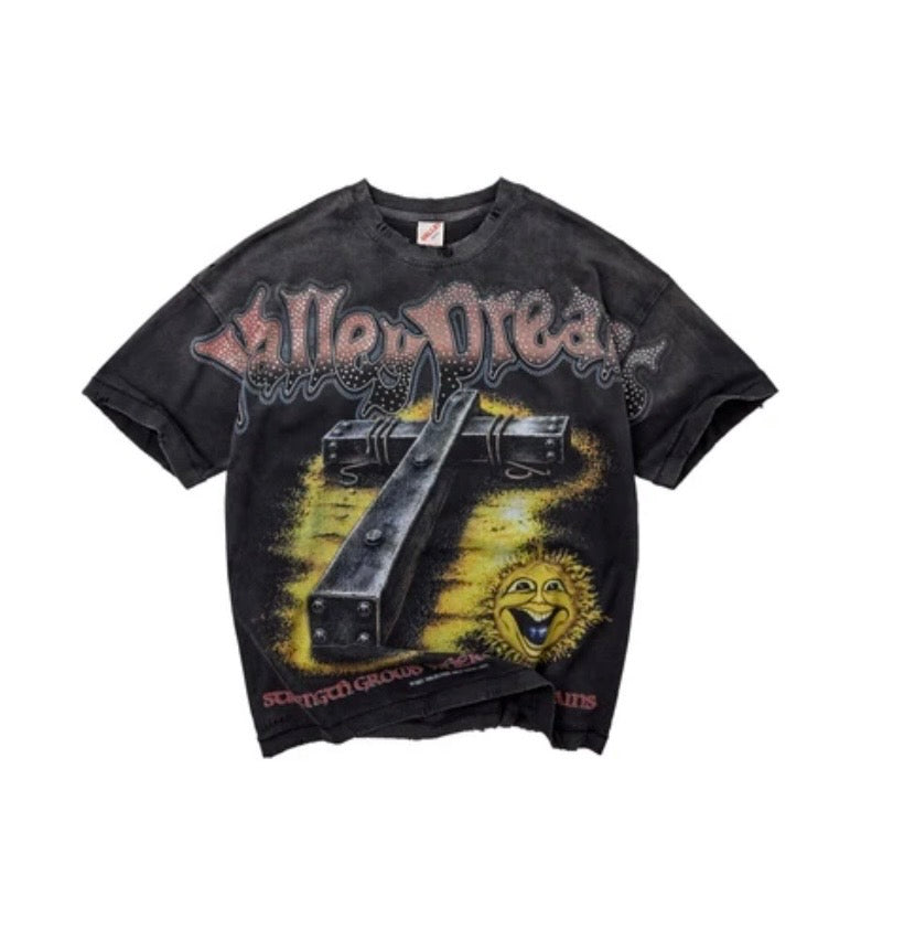 Vale Iron Cross Bling Tee Lives Valley Forever
