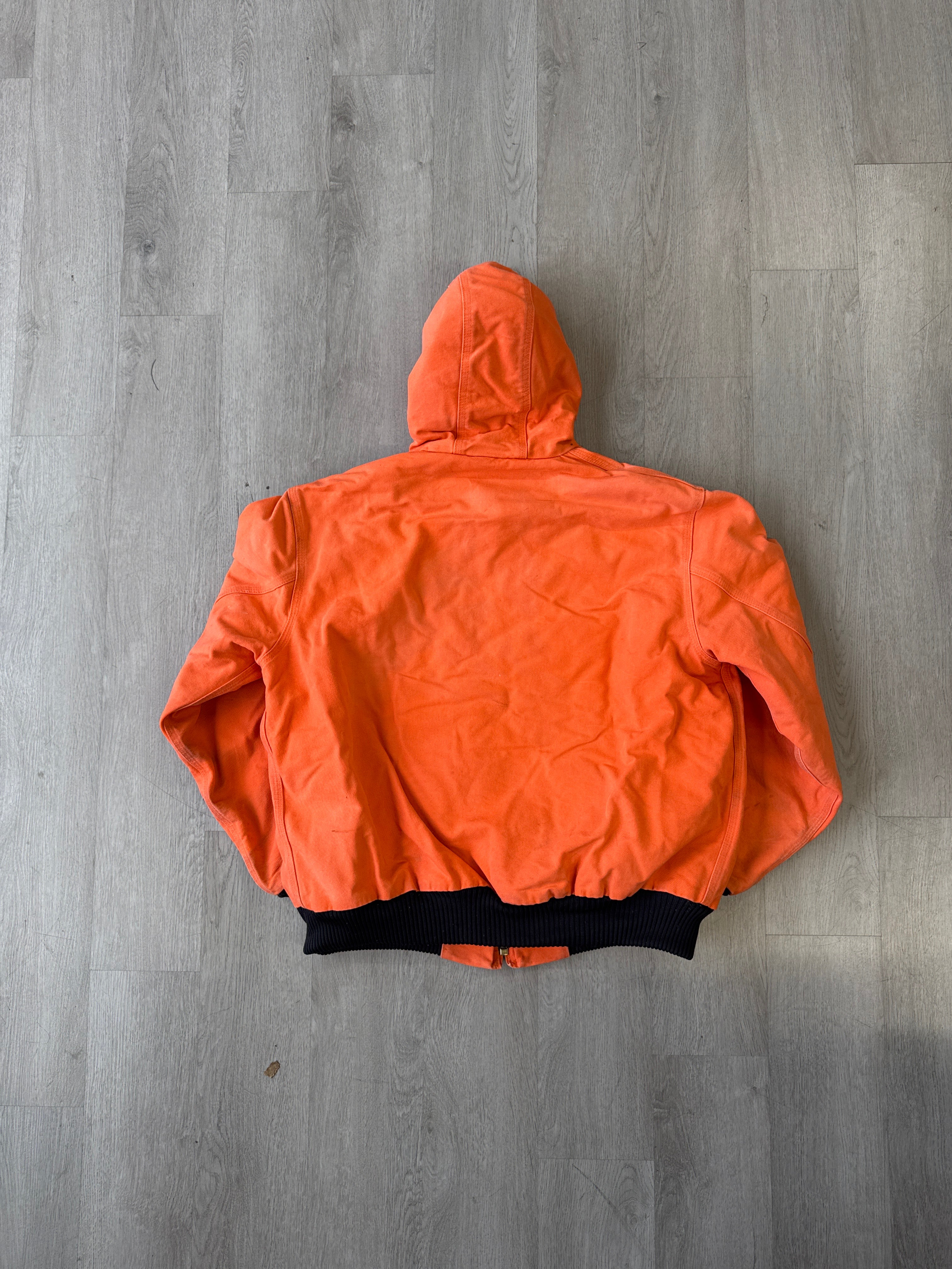 Vintage Carhartt Blaze Orange Active Hooded Work Jacket