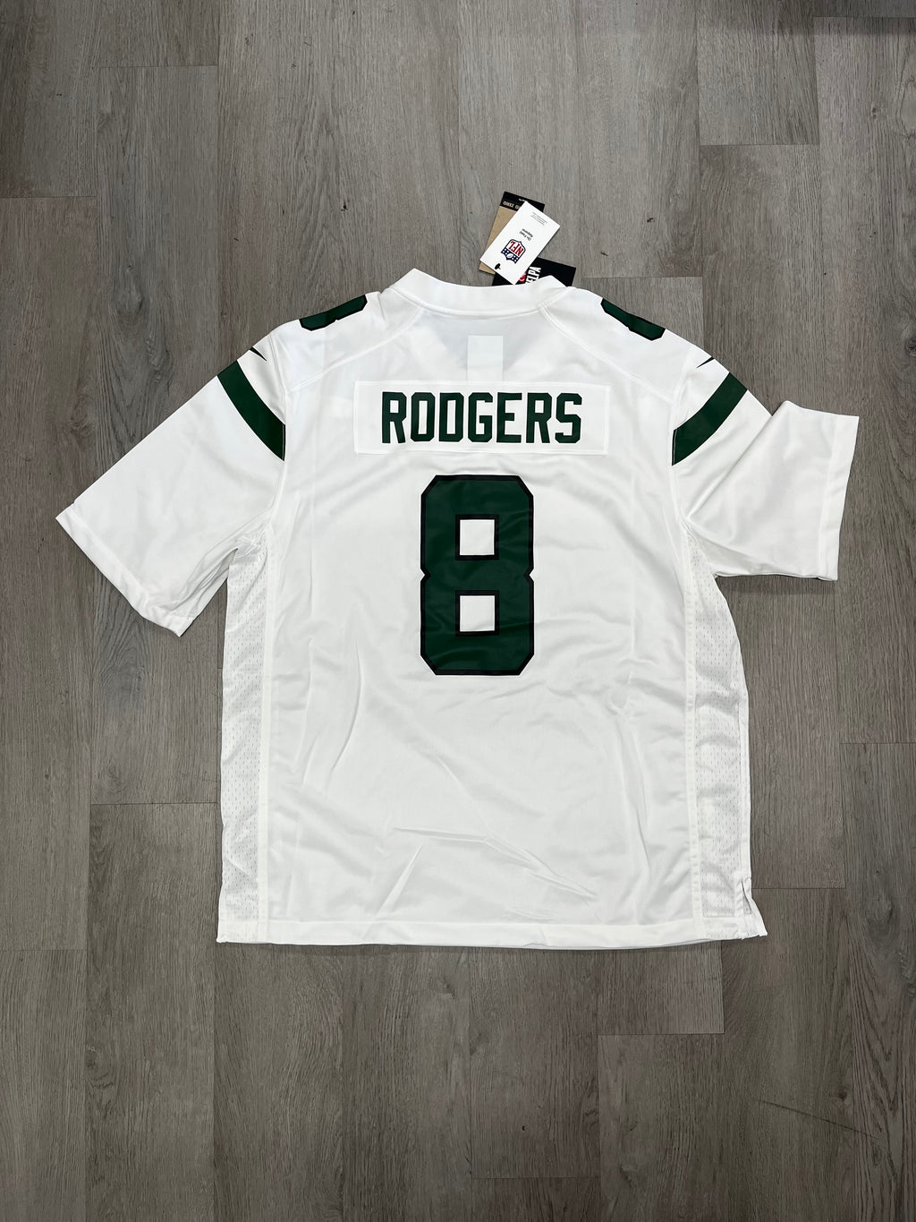 Nike New York Jets #8 Aaron Rodgers White Jersey