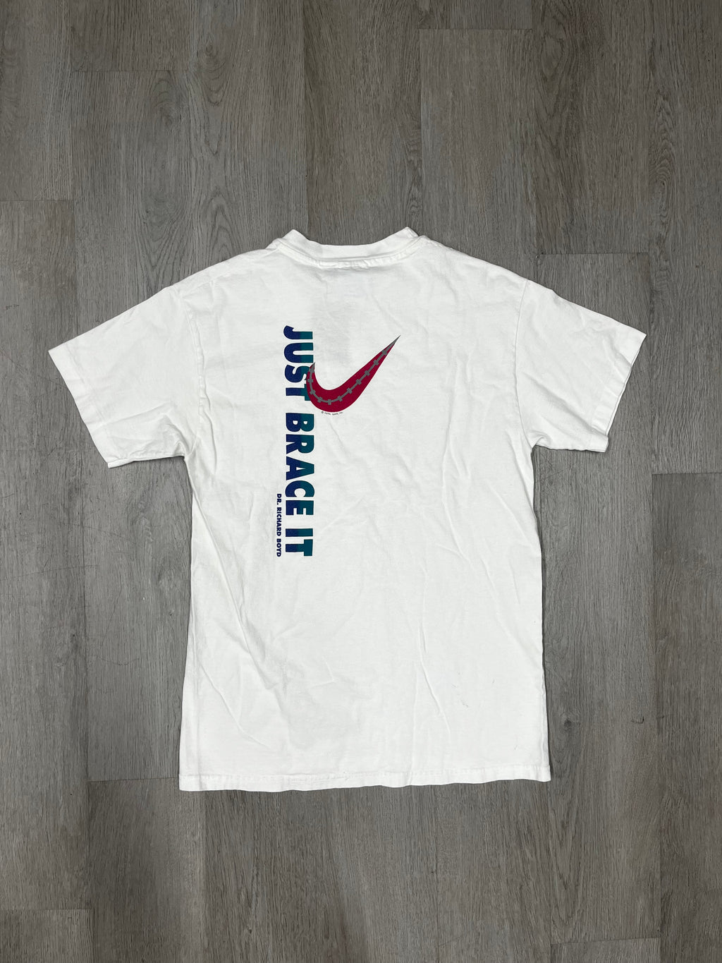 Vintage ‘Just Brace It’ Nike Swoosh Tee