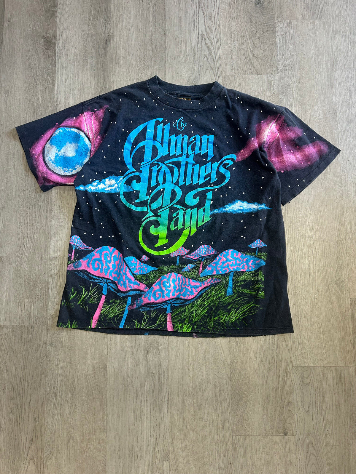 Vintage 1993 Allman Brothers Band Mushroom Night Sky Tee