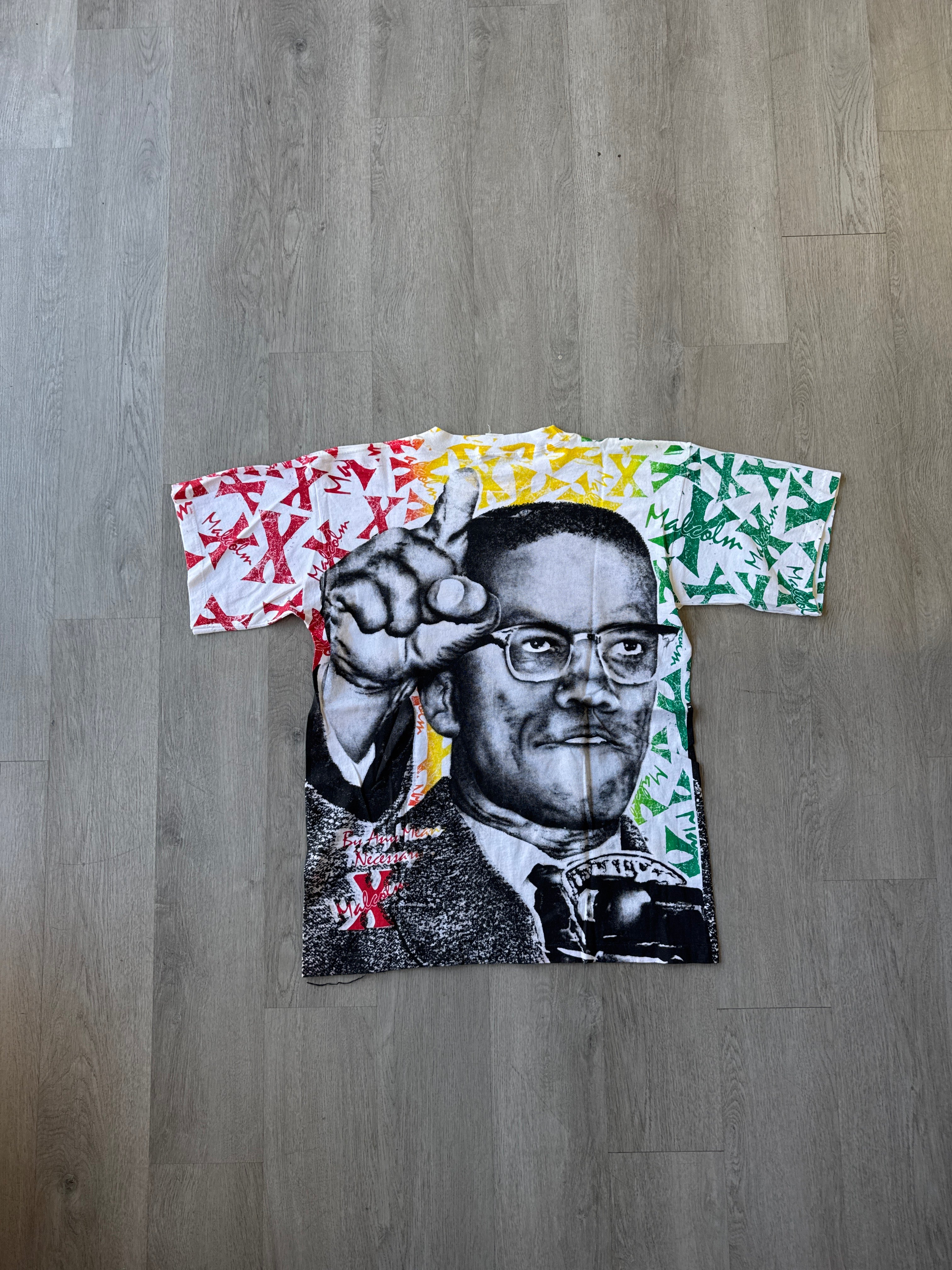 Vintage Malcolm X By Any Means Necessary All Over Print Tee