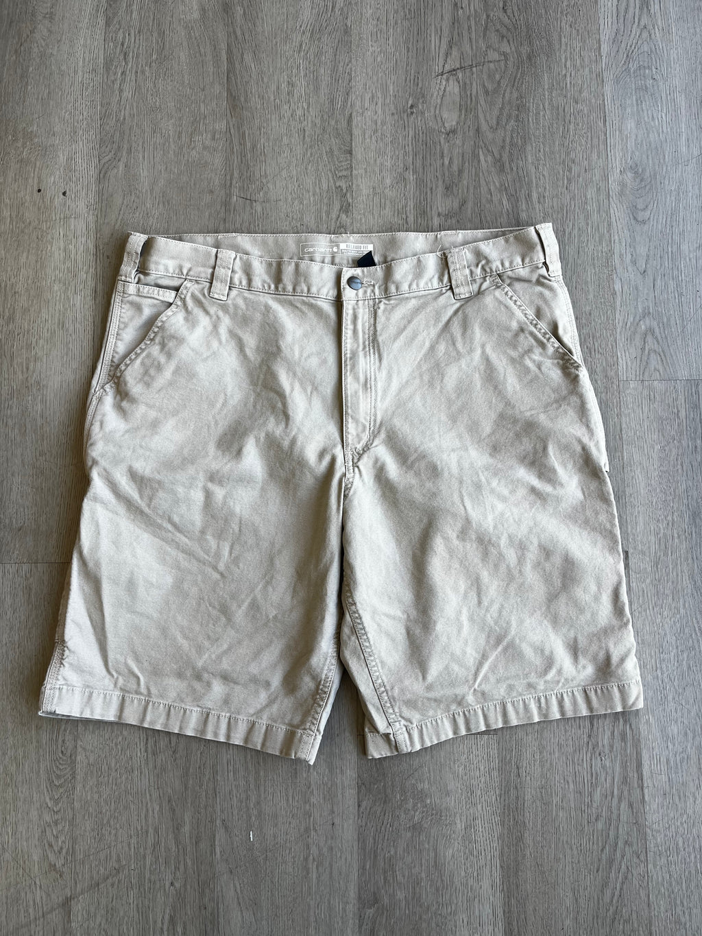 Carhartt Tan Men's Relaxed Fit Work Shorts