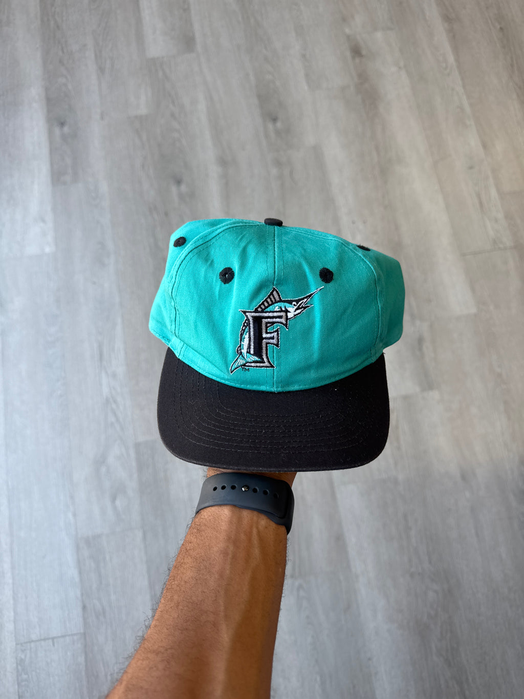 Vintage 90s Florida Marlins Snapback Hat