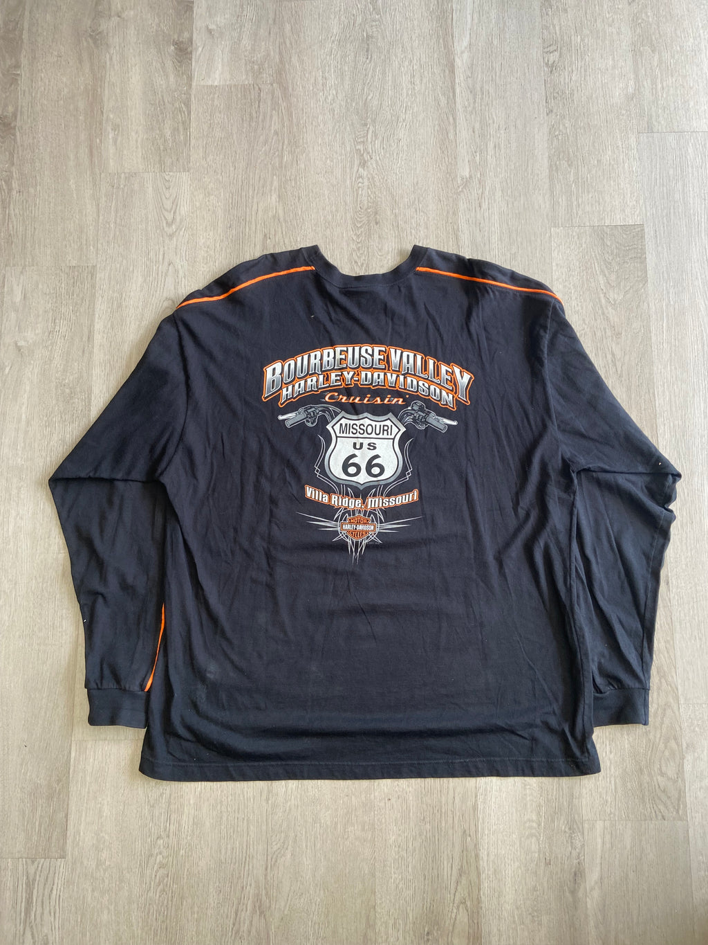 Black Harley Davidson Bourbeuse Valley Longsleeve Tee