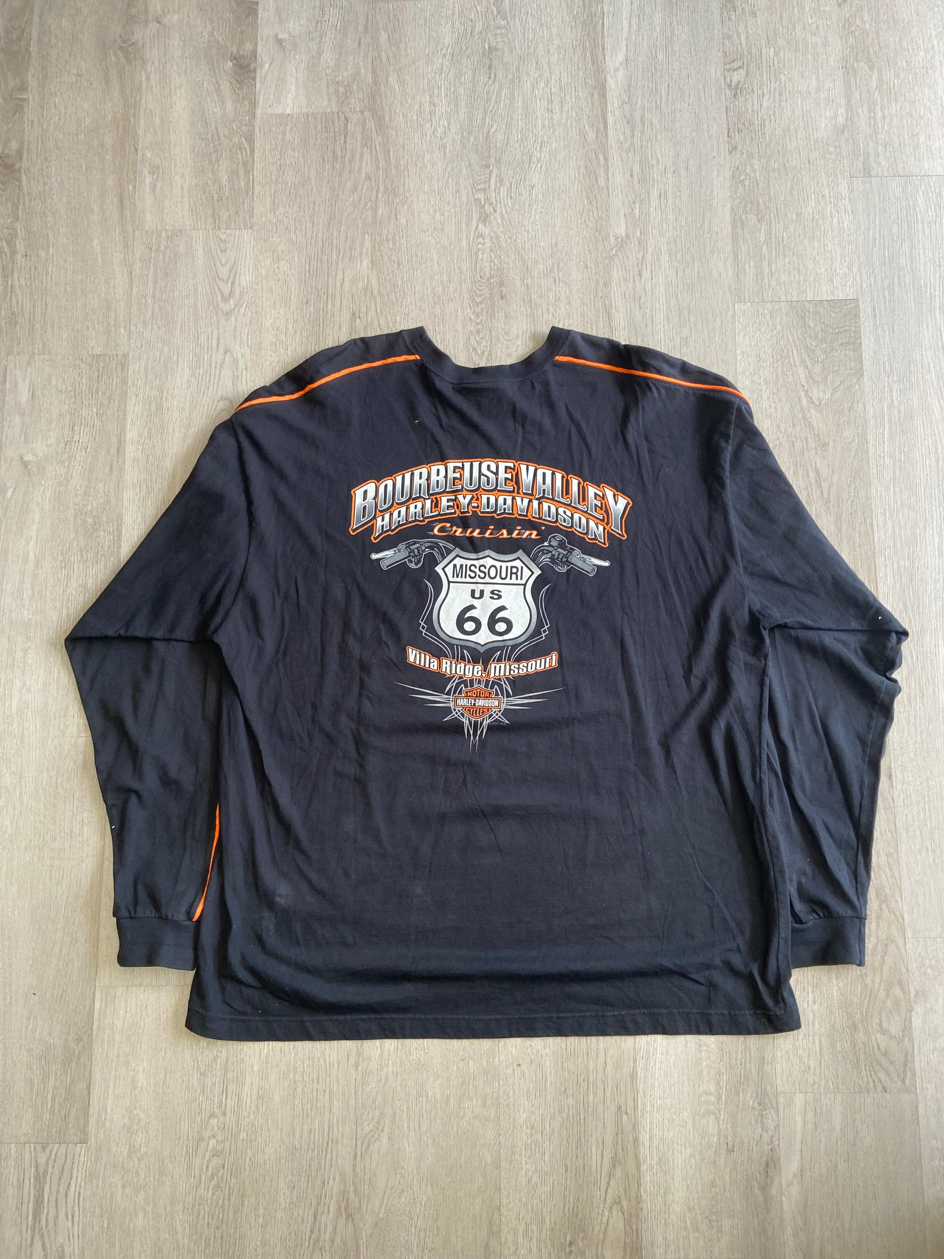 Black Harley Davidson Bourbeuse Valley Longsleeve Tee