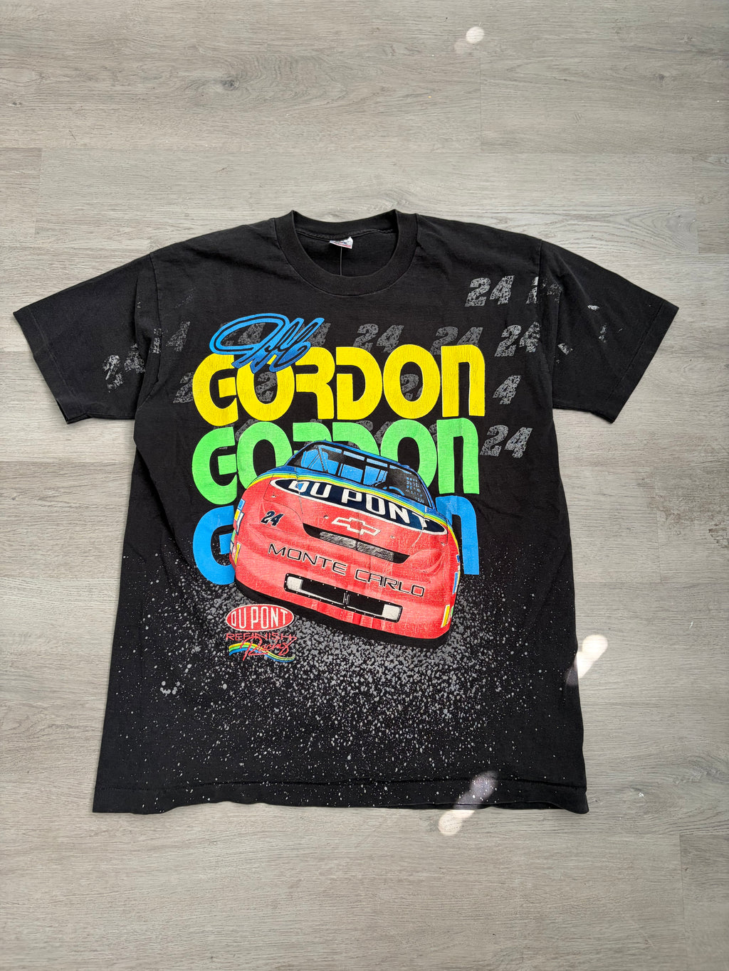 Vintage 1995 Jeff Gordon Going Going Gone All-Over-Print NASCAR Tee