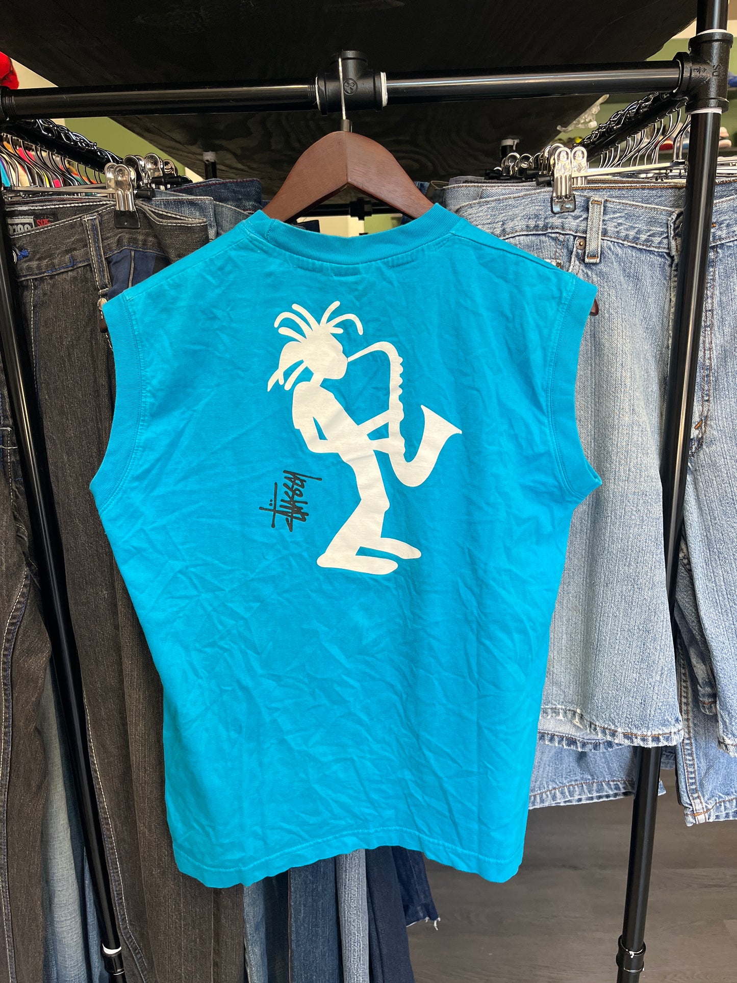 Stussy Stickman Jazz Cutoff Tee