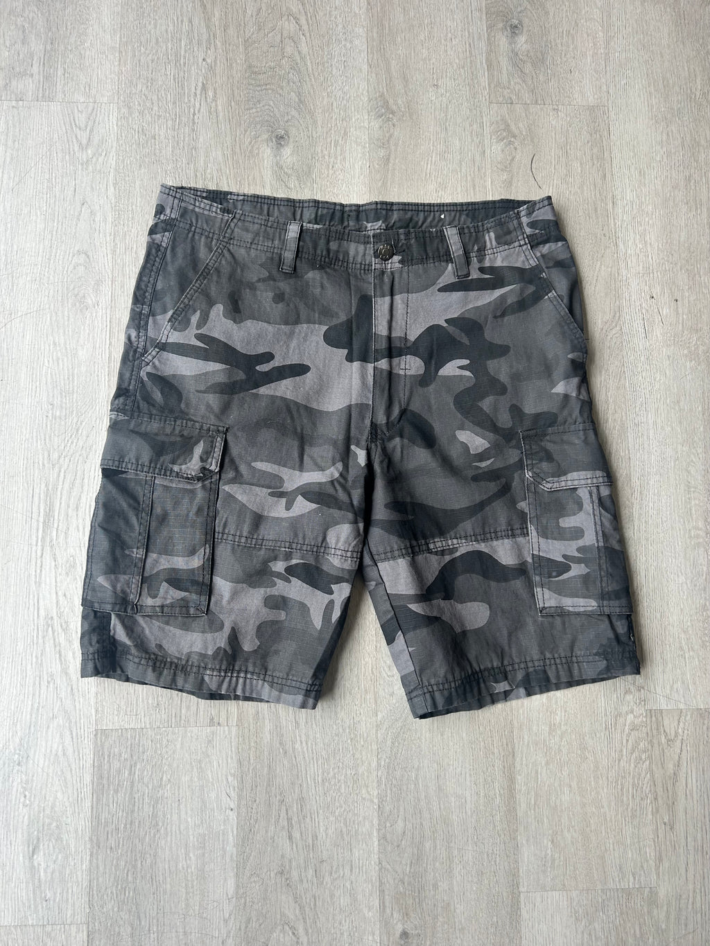 Black Military Camo Shorts