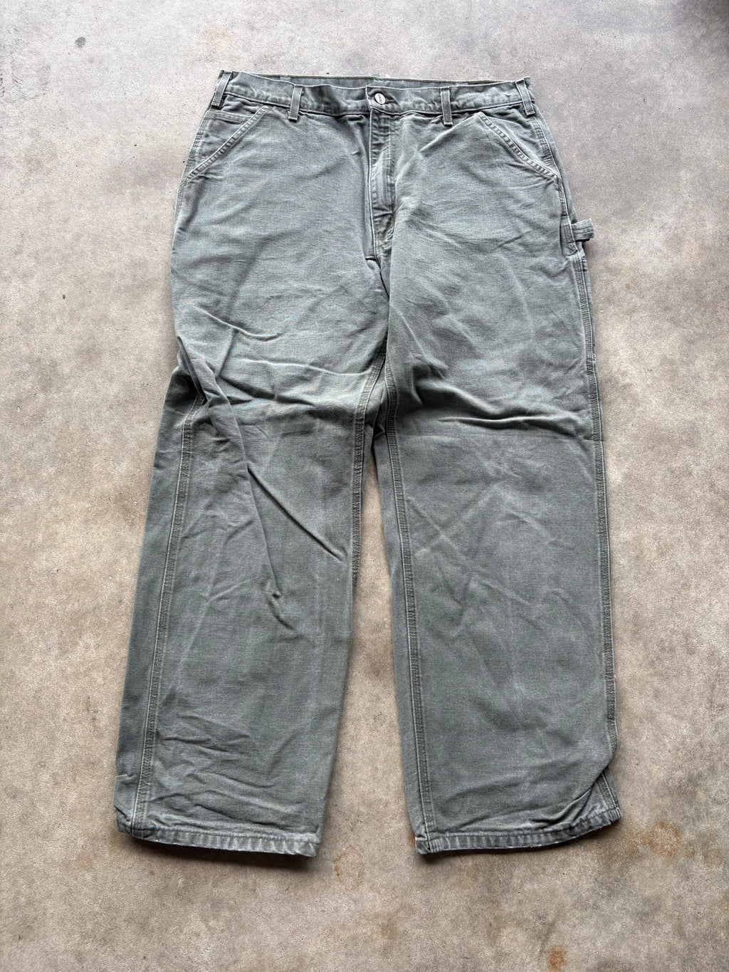 Vintage Green Faded Carhartt Carpenter Pants