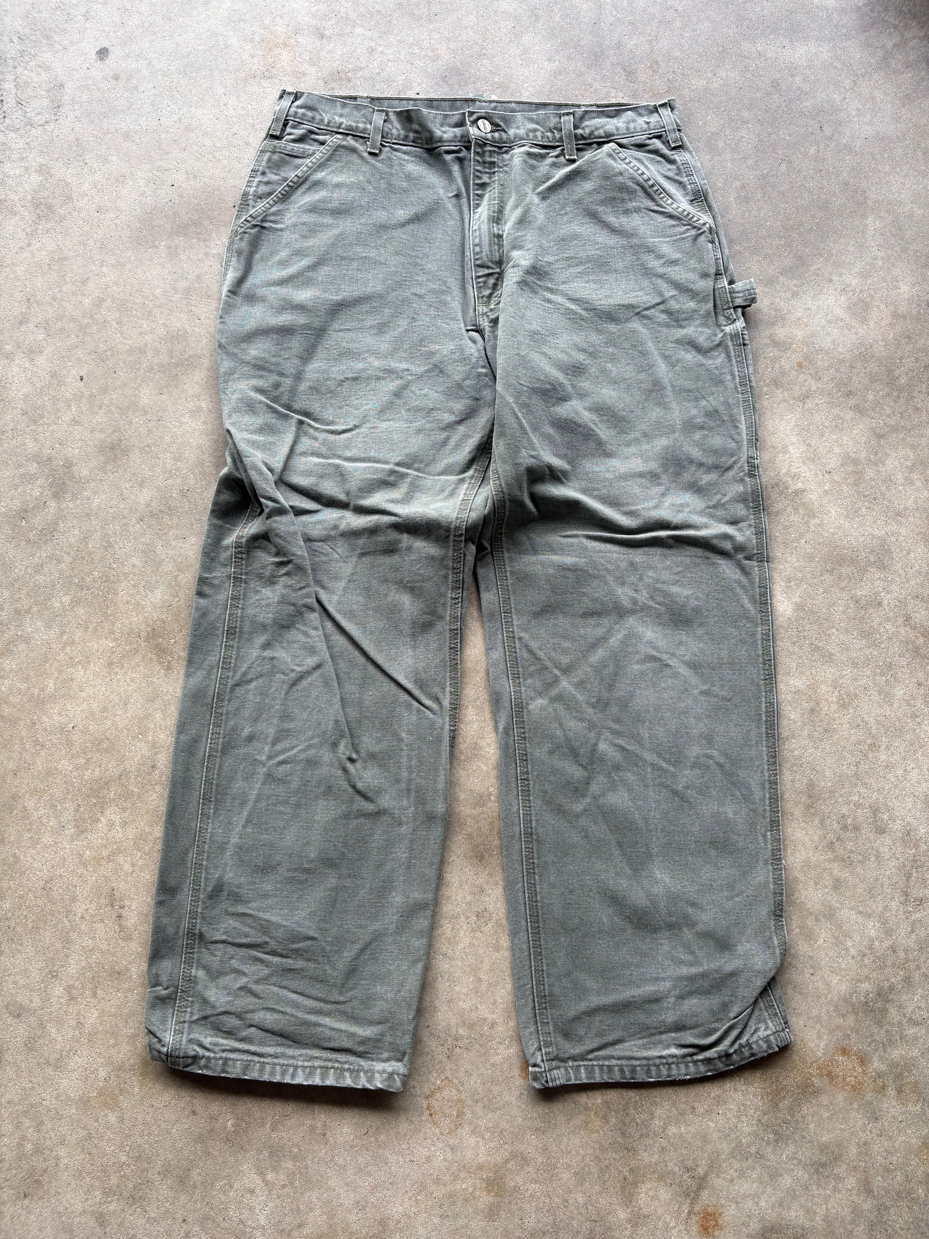 Vintage Green Faded Carhartt Carpenter Pants