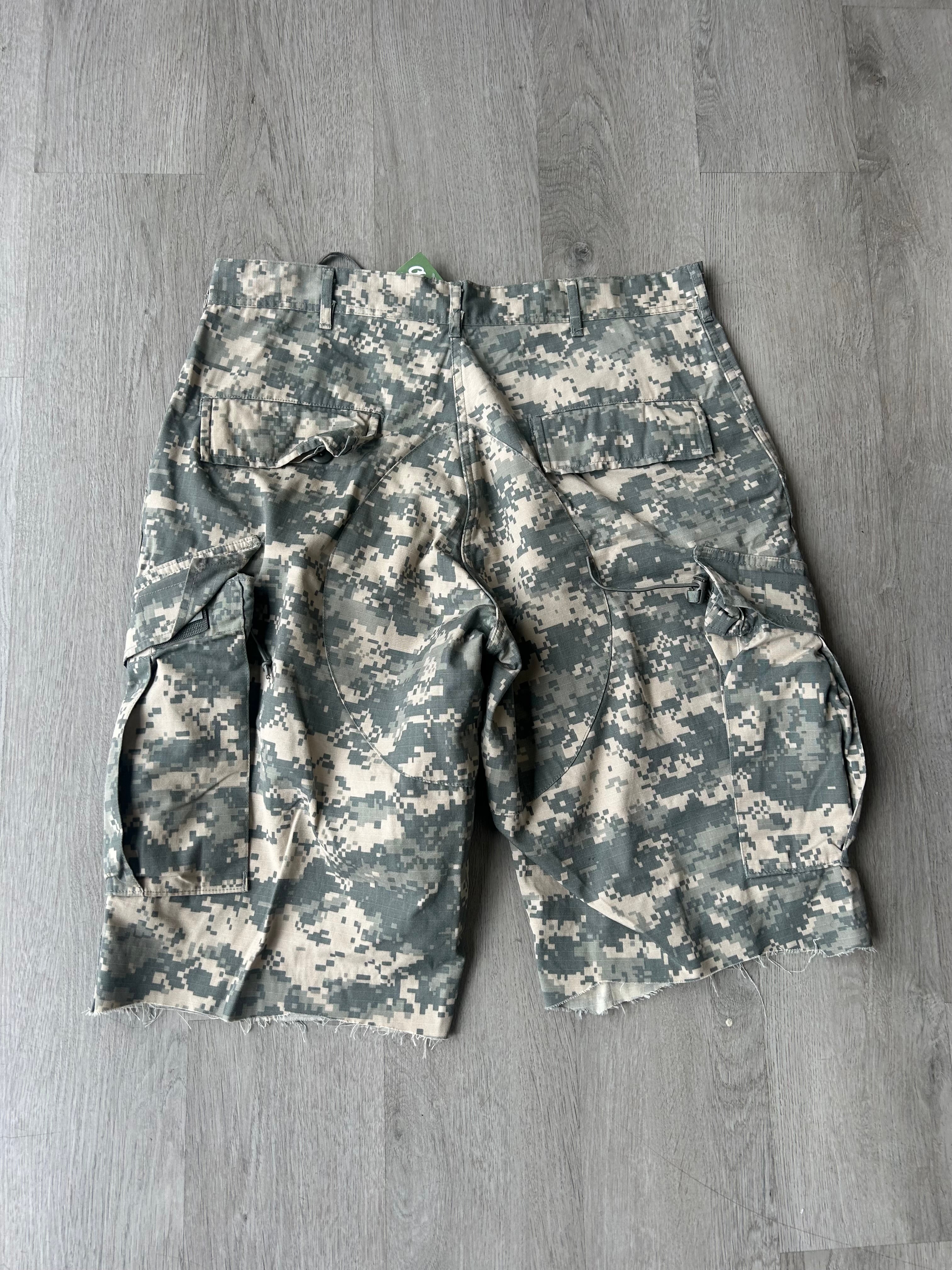 Military Camo Cutoff Shorts