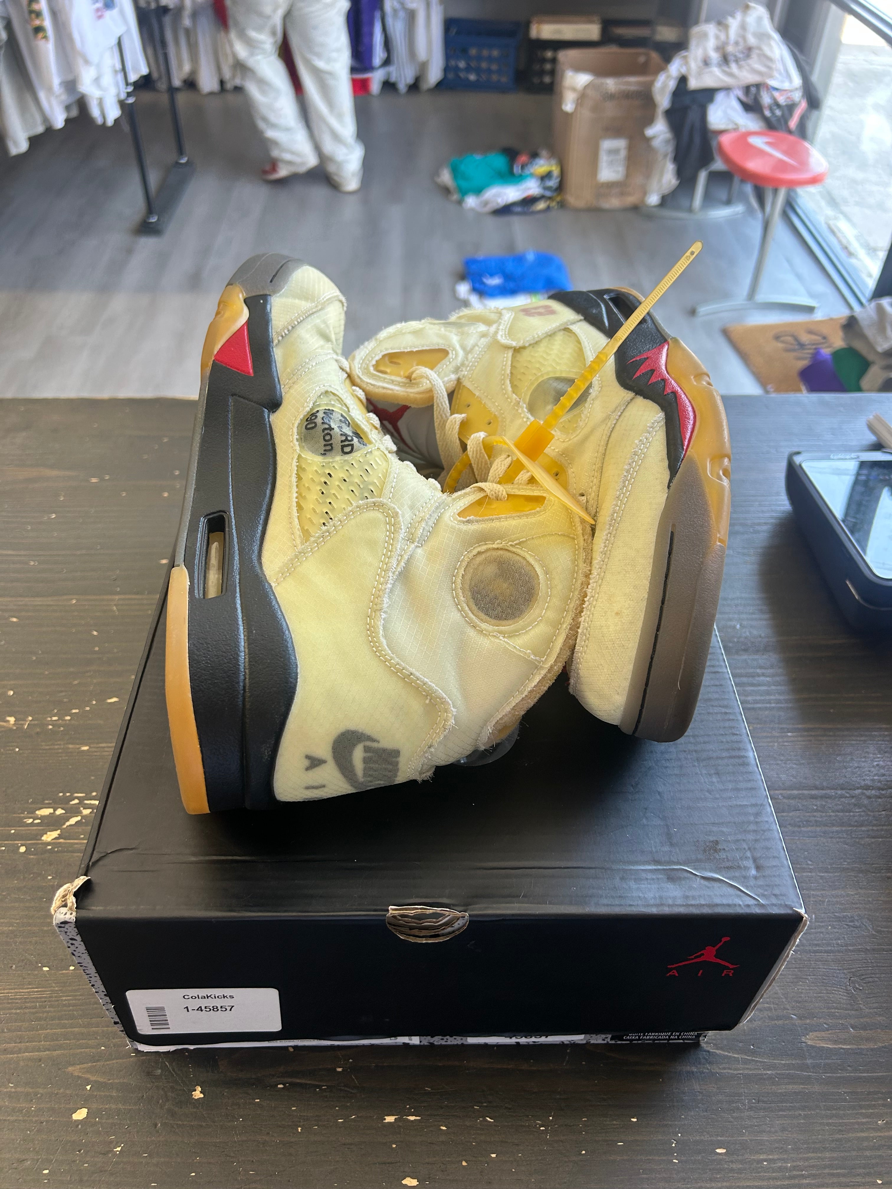 Pre-Owned Jordan 5 Retro Off-White Sail