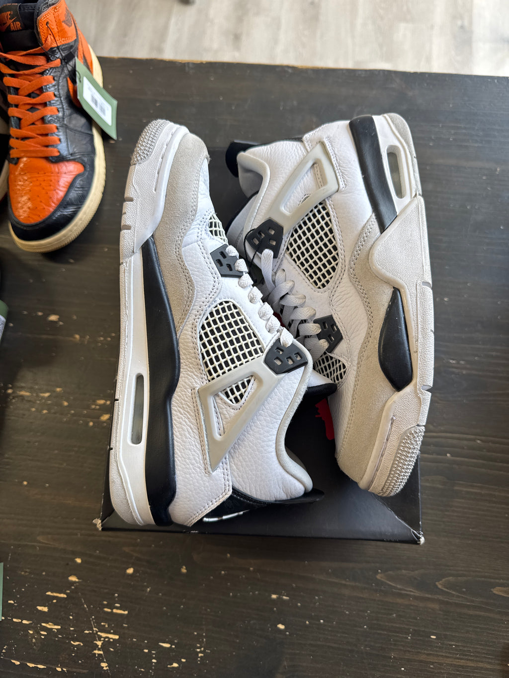 Pre Owned Air Jordan 4 Military Black