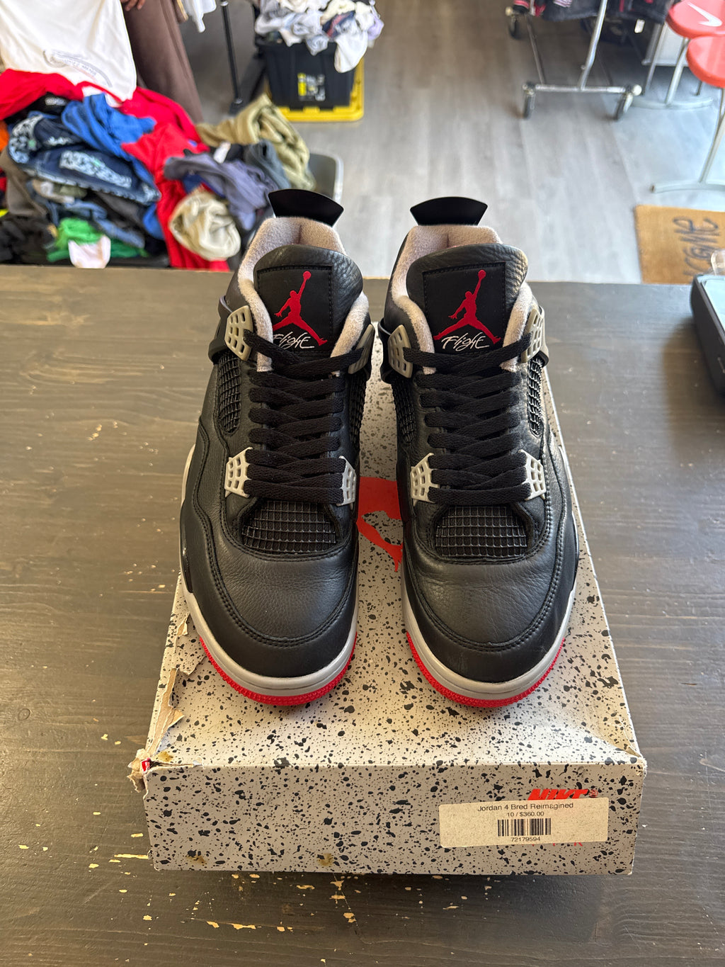 Pre-owned Jordan Retro 4 Bred Reimagined