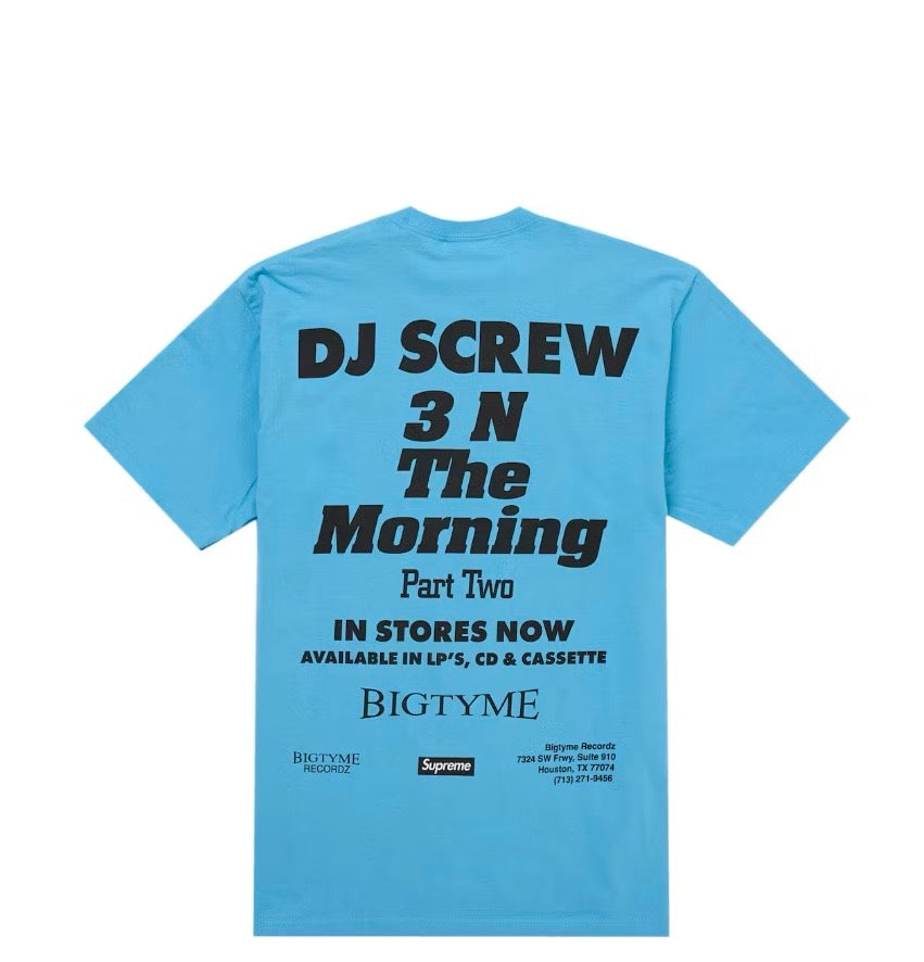 Supreme Blue DJ Screw SUC 3 In The Morning SS26 Tee