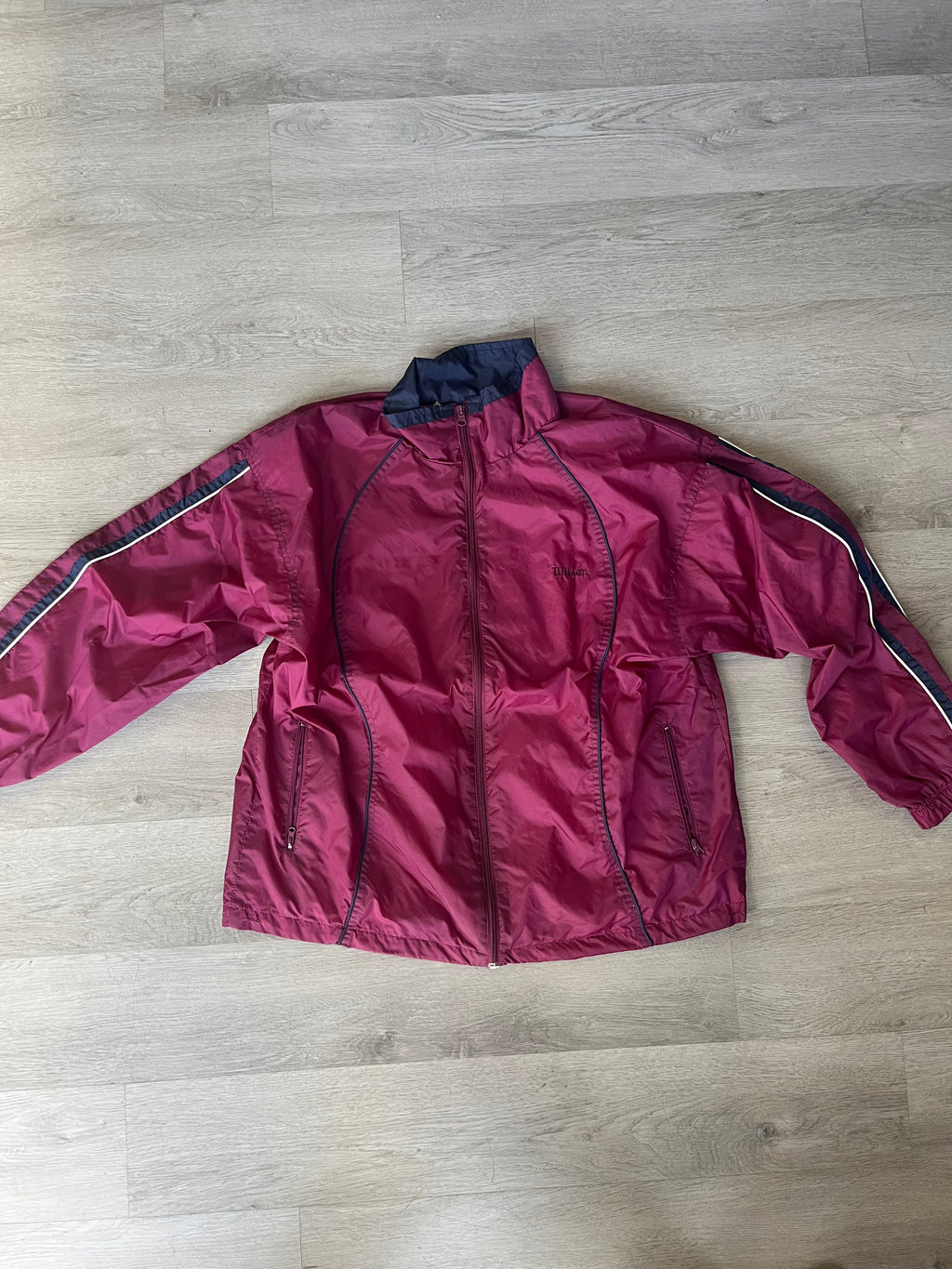 Bugundy Wilson Windbreaker Jacket