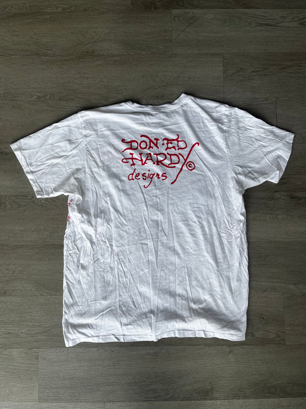 Y2K Ed Hardy Rhinestone  Panther V Snake Tee