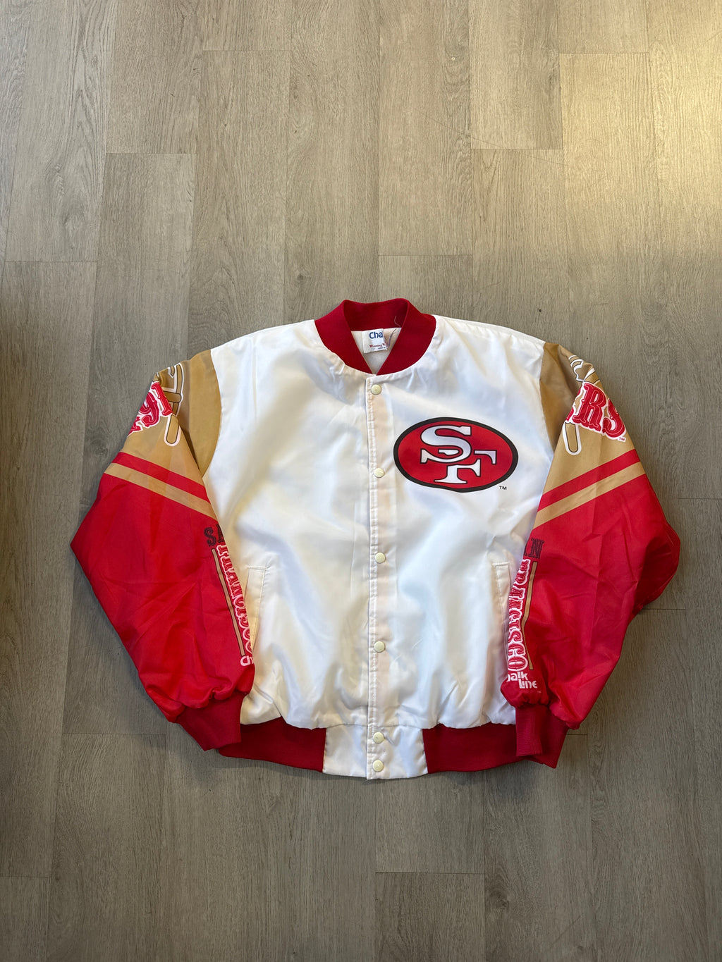Vintage 90s Chalk Line Winning Ways San Francisco 49ers NFL Bomber Jacket